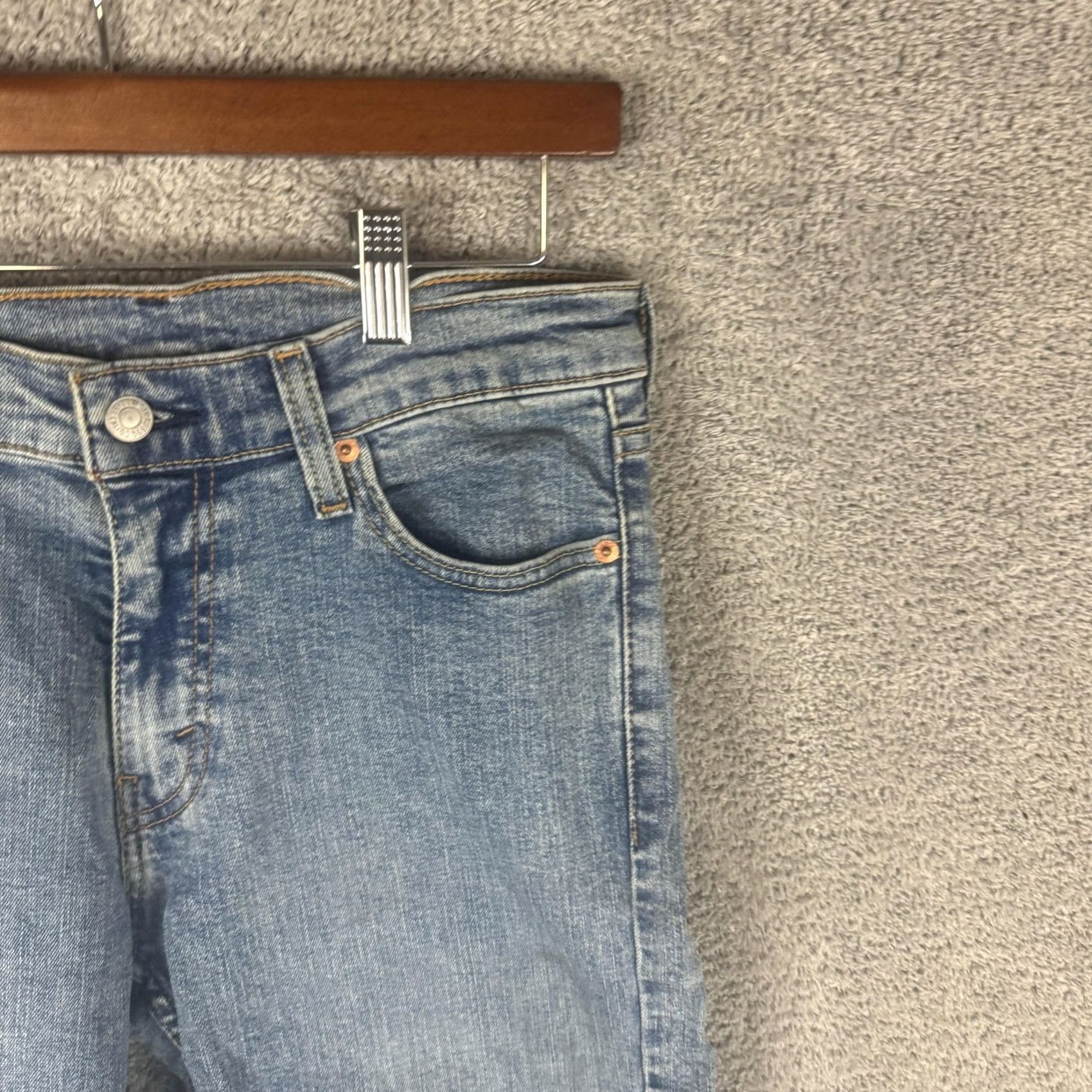 Levi's Levi's 511 Jeans Mens 30x30 Light Wash Blue Slim Fit Tapered Leg Stretch Denim Jeans Size US 30 / EU 46 - 3 Thumbnail