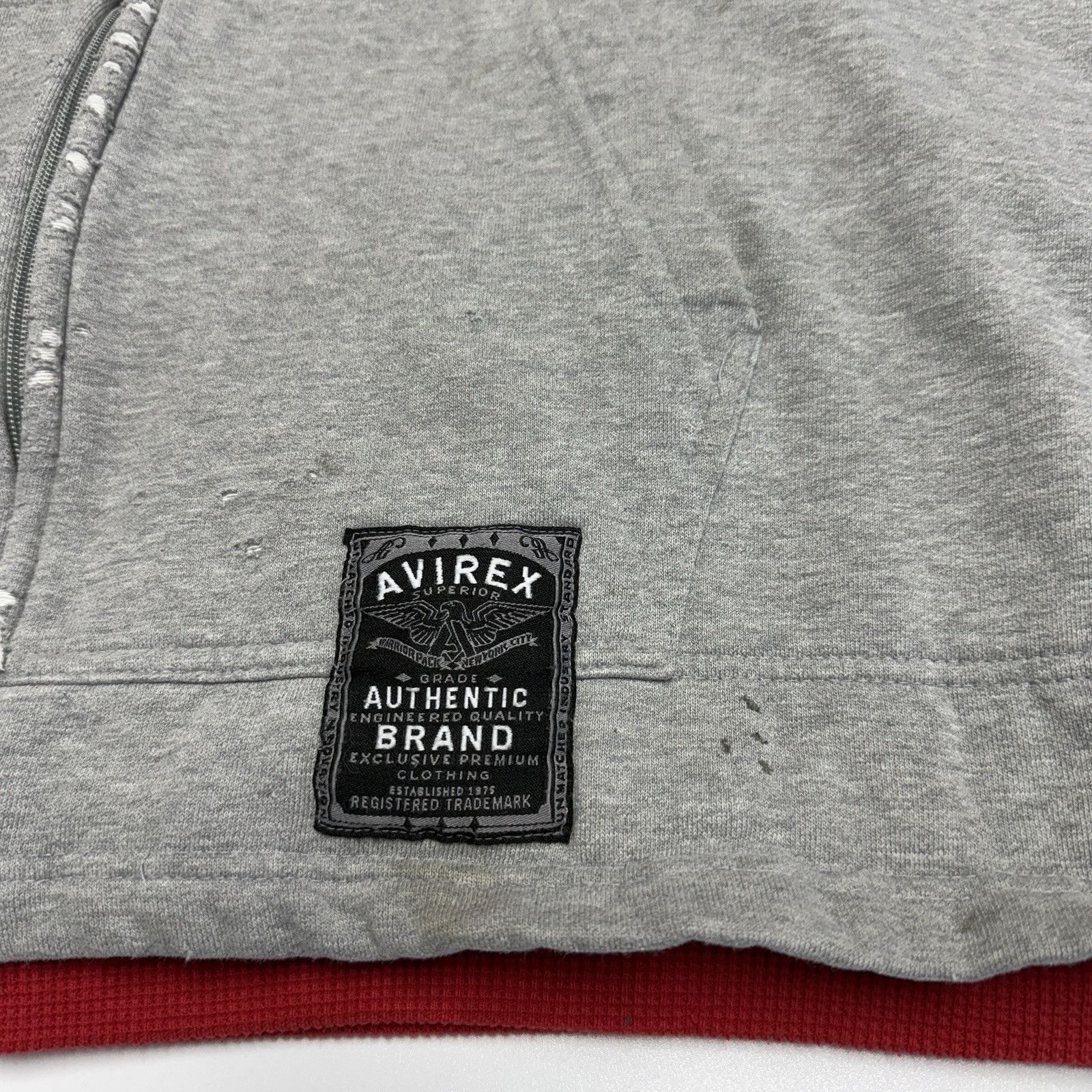 Avirex Avirex Hoodie Sweatshirt Mens 2XL 25.5x27.5 Thermal Hood Ful Size US XXL / EU 58 / 5 - 6 Thumbnail