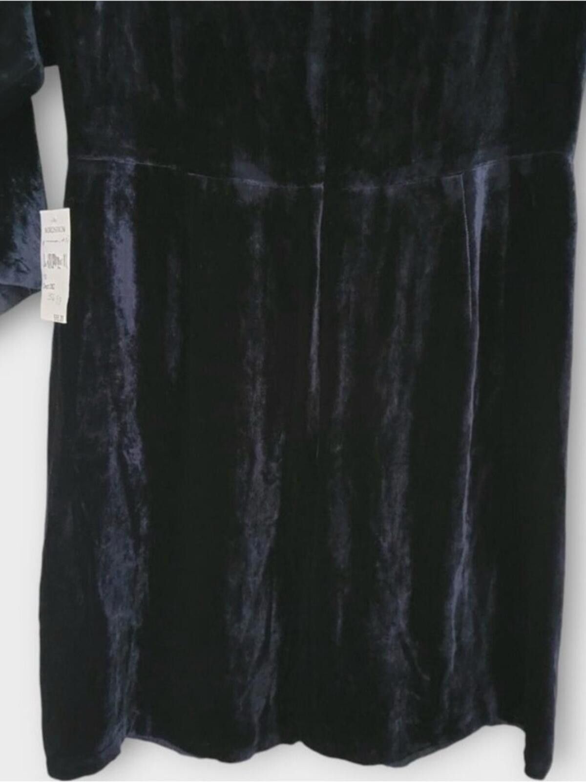 Alchemist A.L.C. Black/Blue Velvet Dress Size L / US 10 / IT 46 - 10 Thumbnail