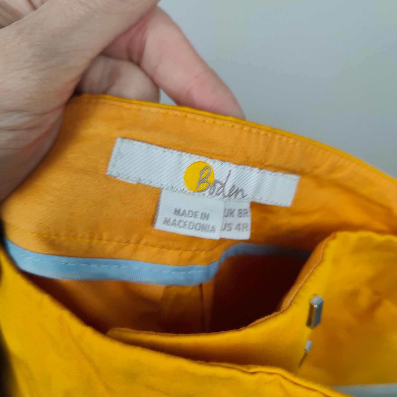 Other Boden Hambledon Pants Womens 4R Yellow Wide Leg Cuffed Size 27" / US 4 / IT 40 - 6 Thumbnail