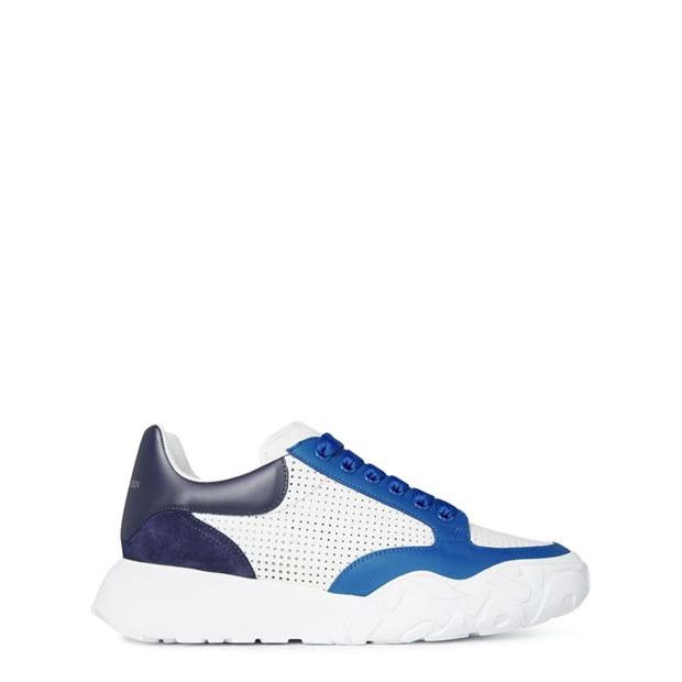 image of Alexander Mcqueen O1G2R1Mq0324 Trainer In White & Navy Shoes in White/Navy, Men's (Size 9)