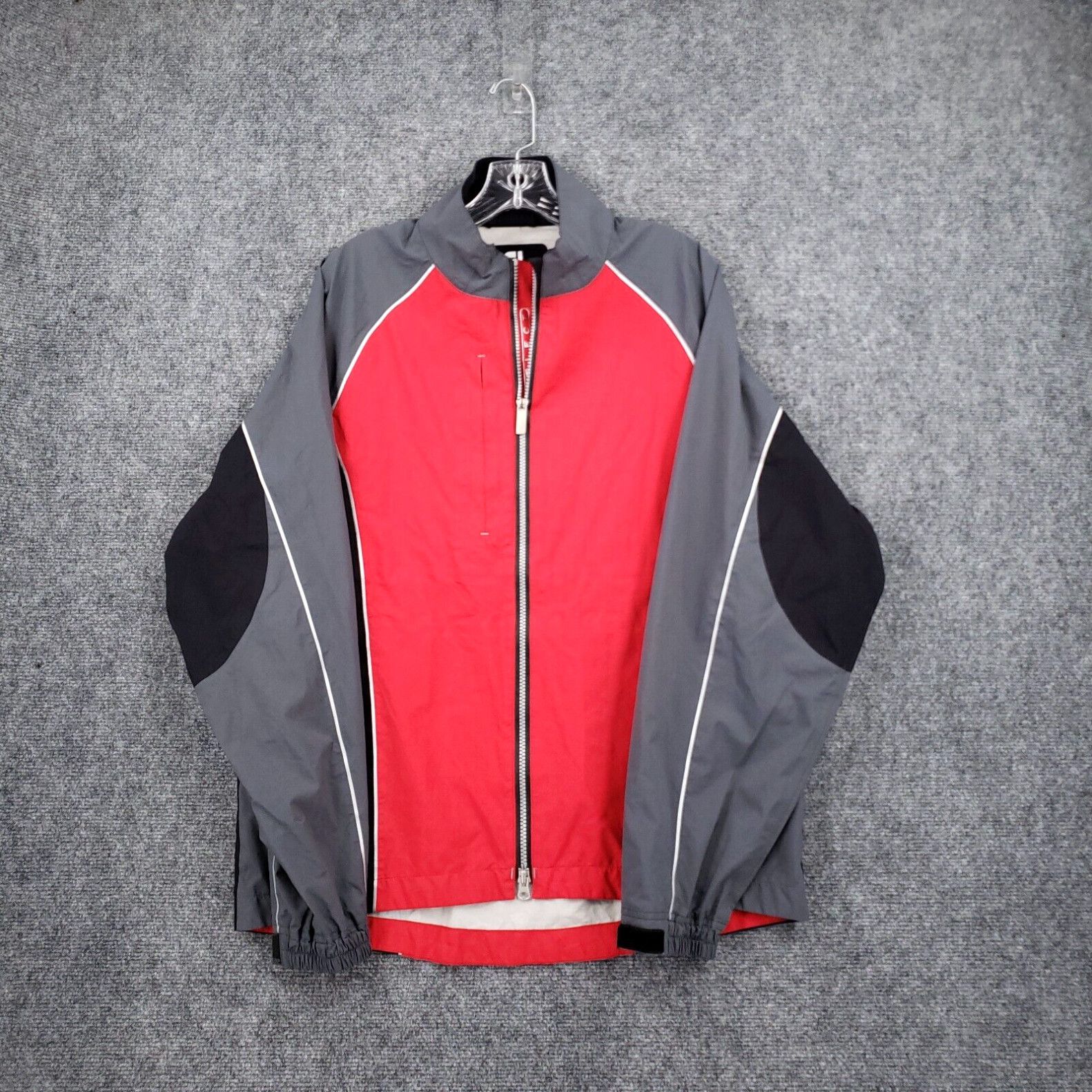 image of Fj Footjoy Dryjoys Select Jacket Mens M Medium Red Golf Windbreaker Full Zip in White