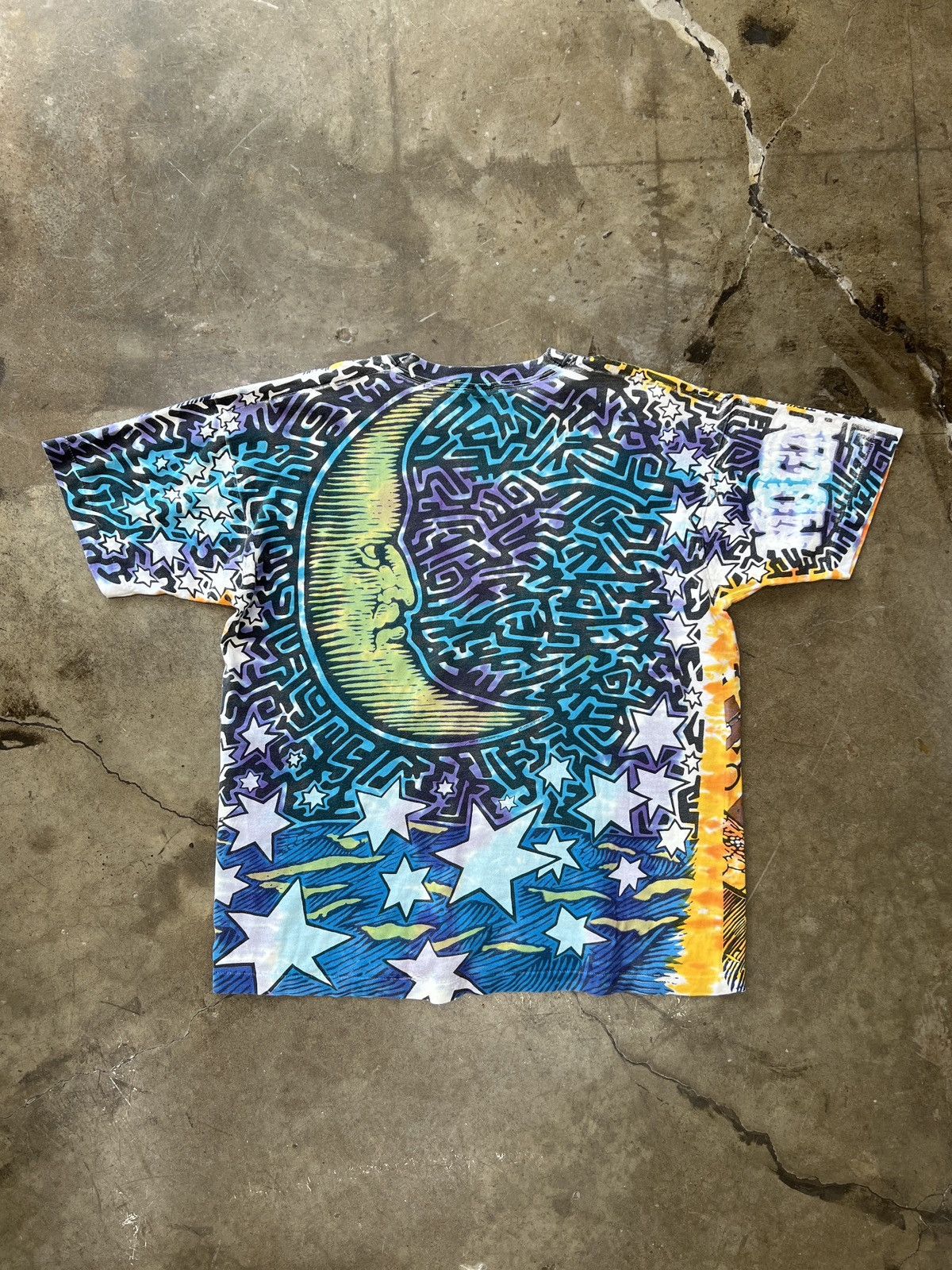 Vintage Vintage 1992 AOP Sun Moon Dyed Tee Liquid Blue Tag XL Size US XL / EU 56 / 4 - 5 Thumbnail