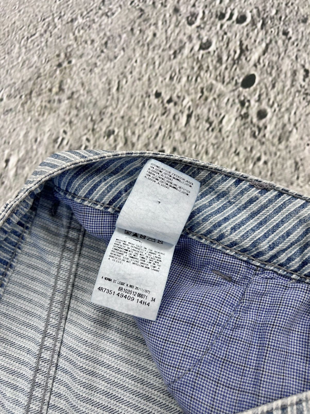 John Galliano Galliano mini denim skirt striped blue Size 30" / US 8 / IT 44 - 10 Thumbnail