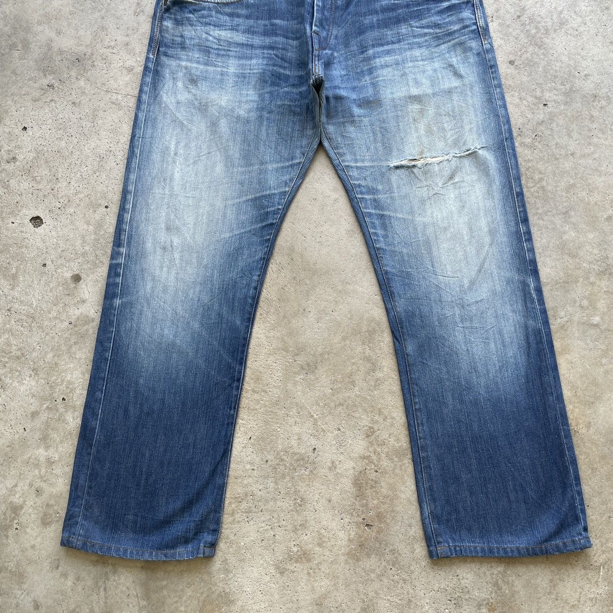 Replay Vintage Replay Jeans Distressed Stonewash Denim Faded Pants Size US 36 / EU 52 - 5 Thumbnail
