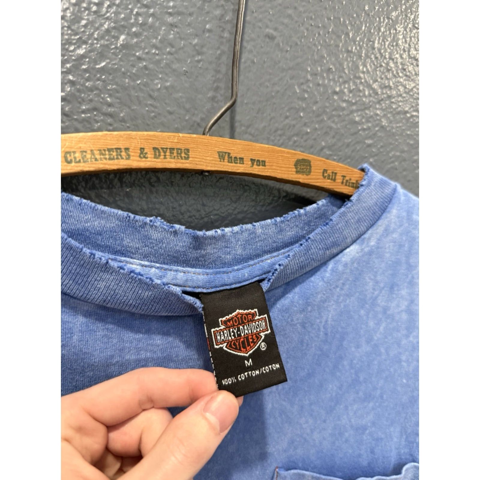 Harley Davidson VINTAGE Harley-Davidson T-Shirt Blue 90s Medium Mens USA Harley-Davidson Shirt Mens 90s Theme Vintage Harley Davidson Motorcycle Tee Shirt M Size US M / EU 48-50 / 2 - 4 Thumbnail