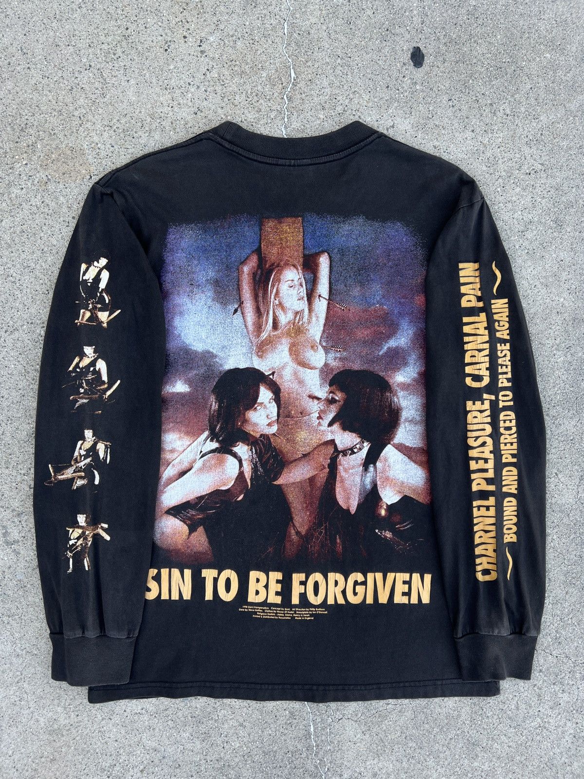 Vintage 1990s Cradle Of Filth Sadomasochist Band Long Sleeve Size US L / EU 52-54 / 3 - 6 Thumbnail