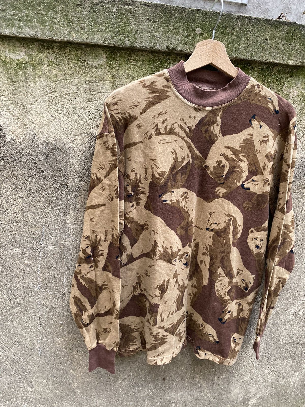 Kenzo × Vintage Vintage 80s Kenzo Jeans Oveprinted Bear Longsleeve Size US L / EU 52-54 / 3 - 3 Thumbnail