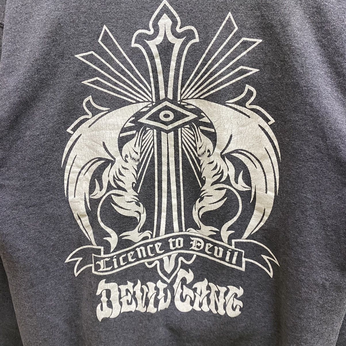 Japanese Brand VINTAGE Devil Cane Cross Chrome Hearts Inspired Sweatshirts Size US L / EU 52-54 / 3 - 5 Thumbnail