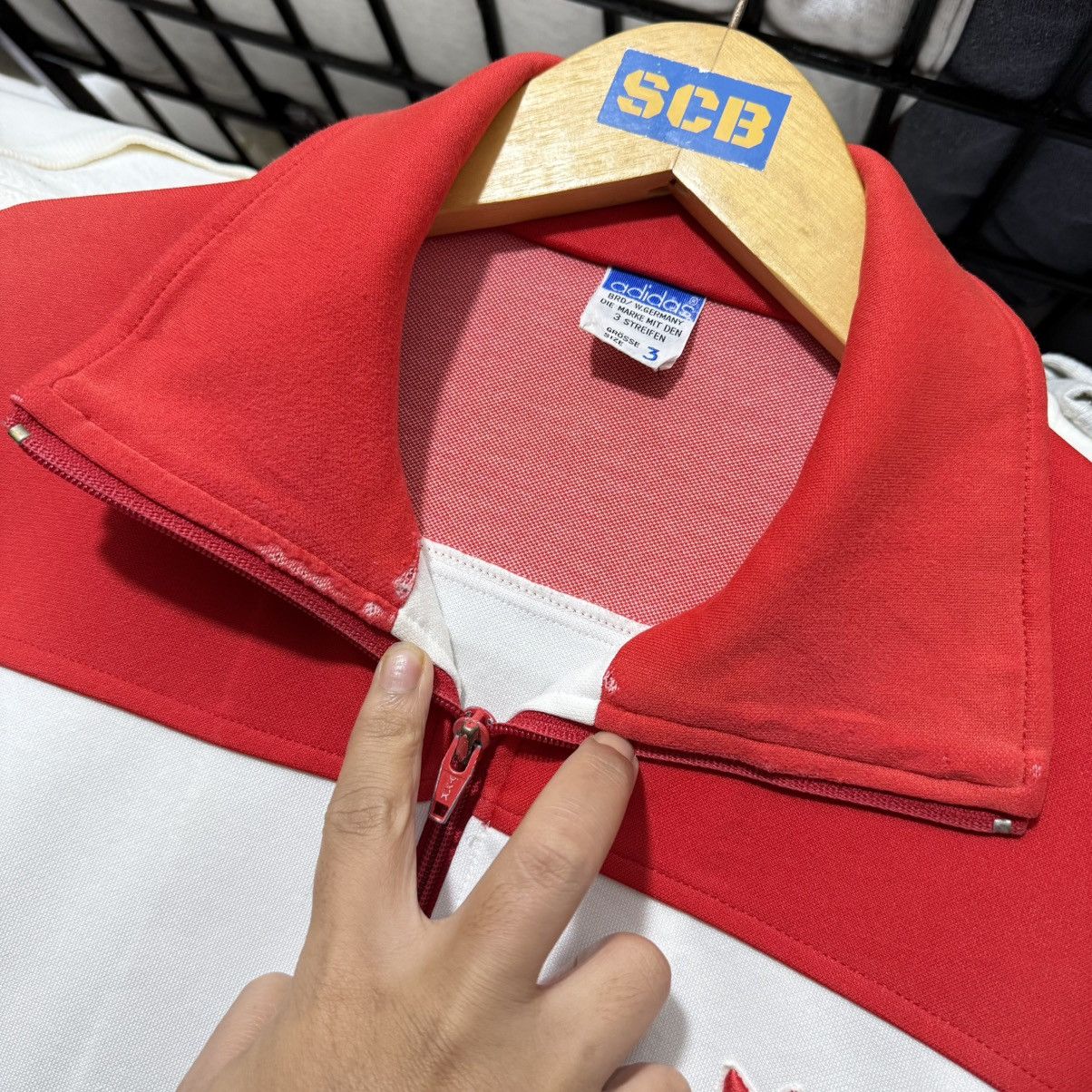 Vintage Vintage 80s 90s adidas germany two tone track top Size US M / EU 48-50 / 2 - 10 Thumbnail