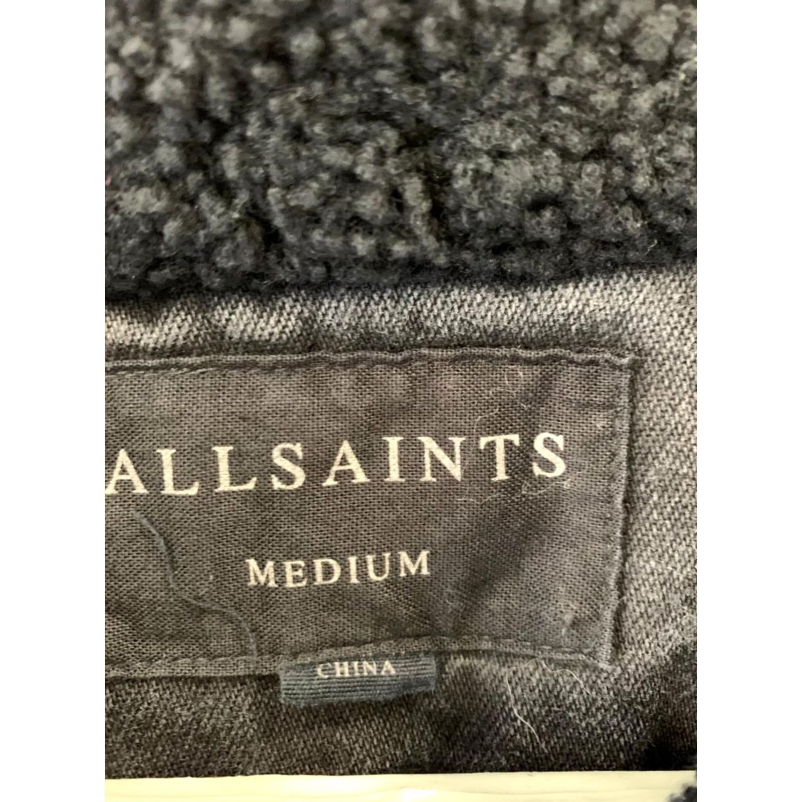 Allsaints AllSaints Denim Trucker Jacket M Gray Sherpa-Lined Jacket Mens Size US M / EU 48-50 / 2 - 3 Thumbnail