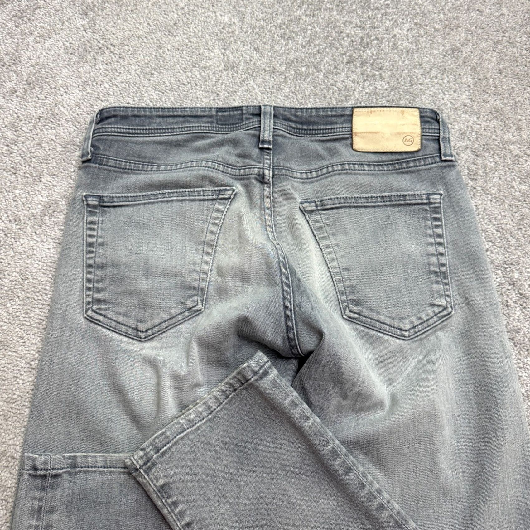 Vintage AG Adriano Goldschmied The Tellis Slim Fit Denim Jeans Mens 31x34 Gray Size US 31 - 6 Thumbnail