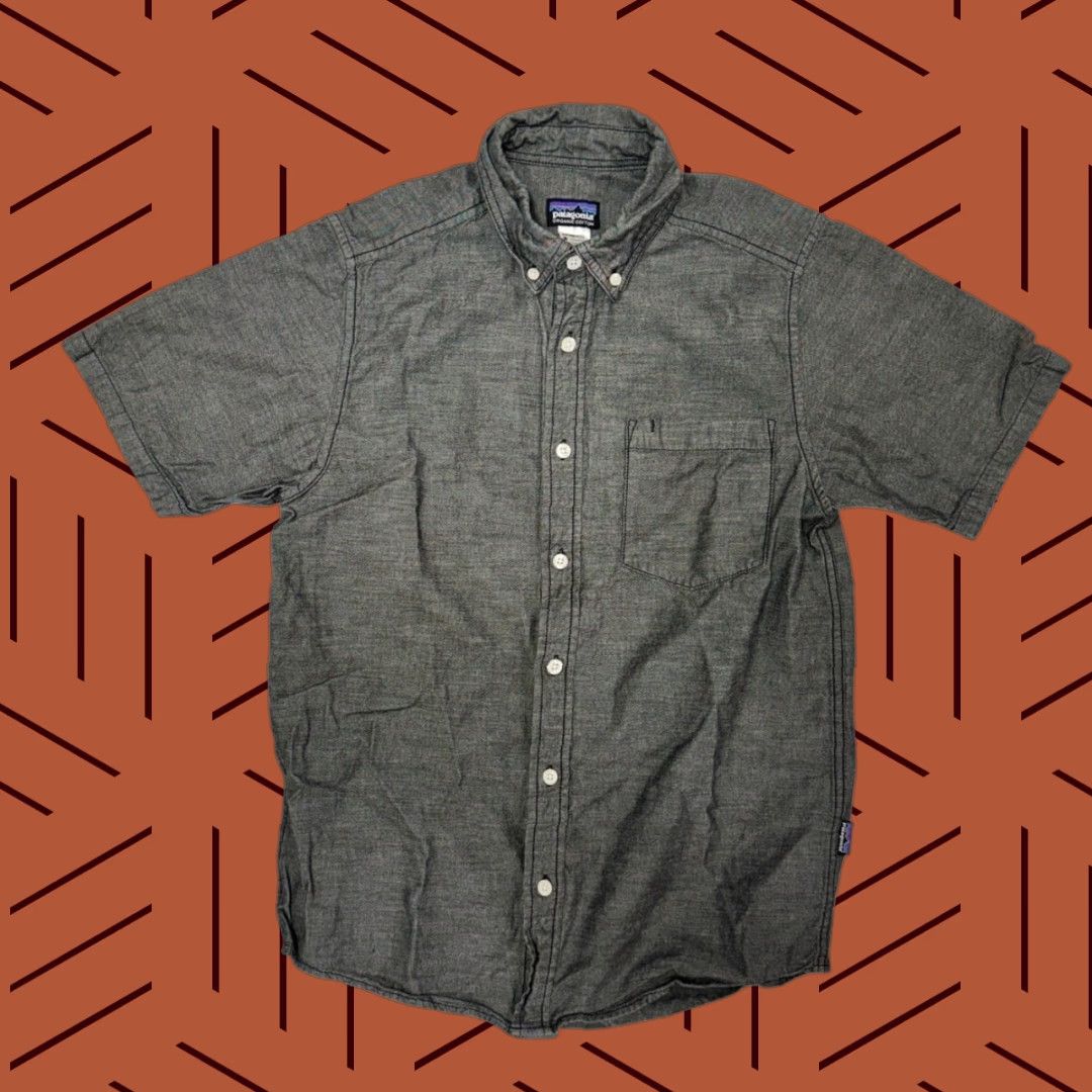 Patagonia VINTAGE Patagonia Mens Bluffside Shirt Organic Cotton Short Sleeve Button Up Plaid Sz XS Size US XS / EU 42 / 0 - 1 Thumbnail