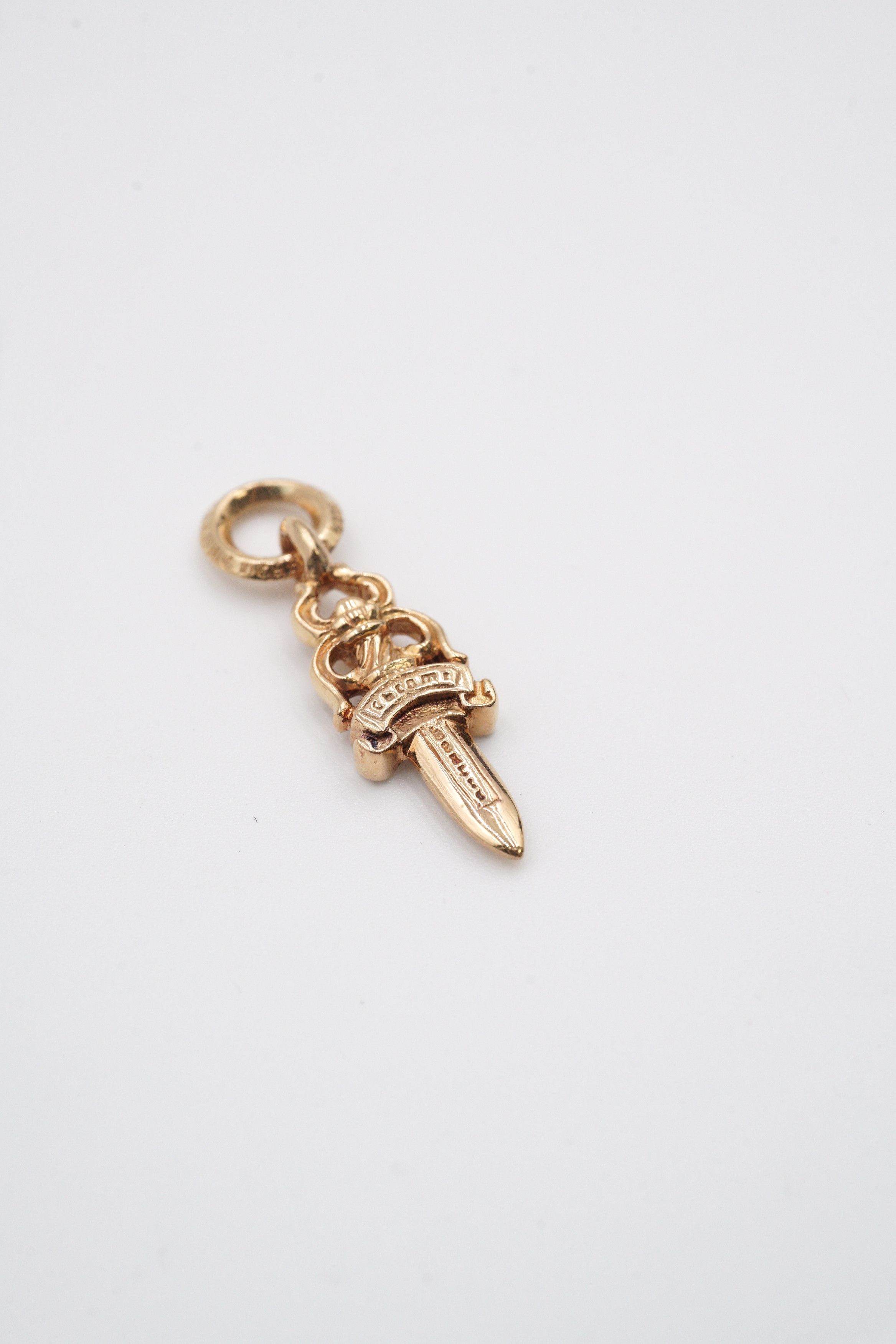 Chrome Hearts Chrome Hearts 22K Gold Dagger with White Diamonds Size ONE SIZE - 9 Thumbnail