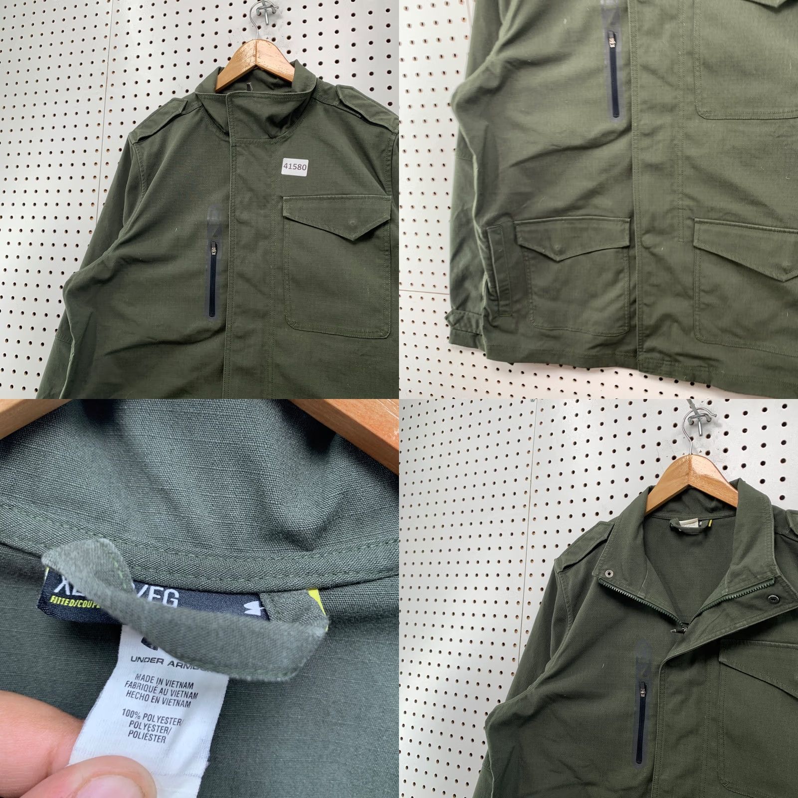 Under Armour Under Armour Jacket Men 2XL Green Canvas Zip Pockets Outdoor Army Military Size US XXL / EU 58 / 5 - 8 Thumbnail
