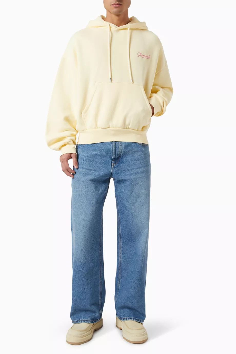 Jacquemus o1h1sh10525 Le Hoodie Corto in Beige Size US M / EU 48-50 / 2 - 2 Thumbnail