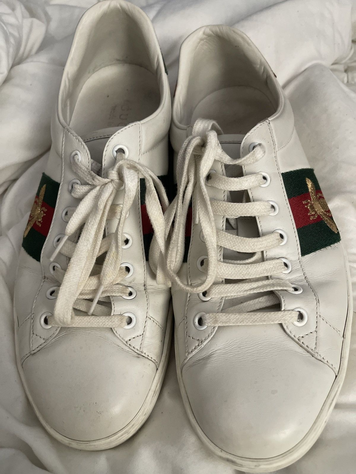 image of Gucci Ace Sneaker in White, Men's (Size 10.5)