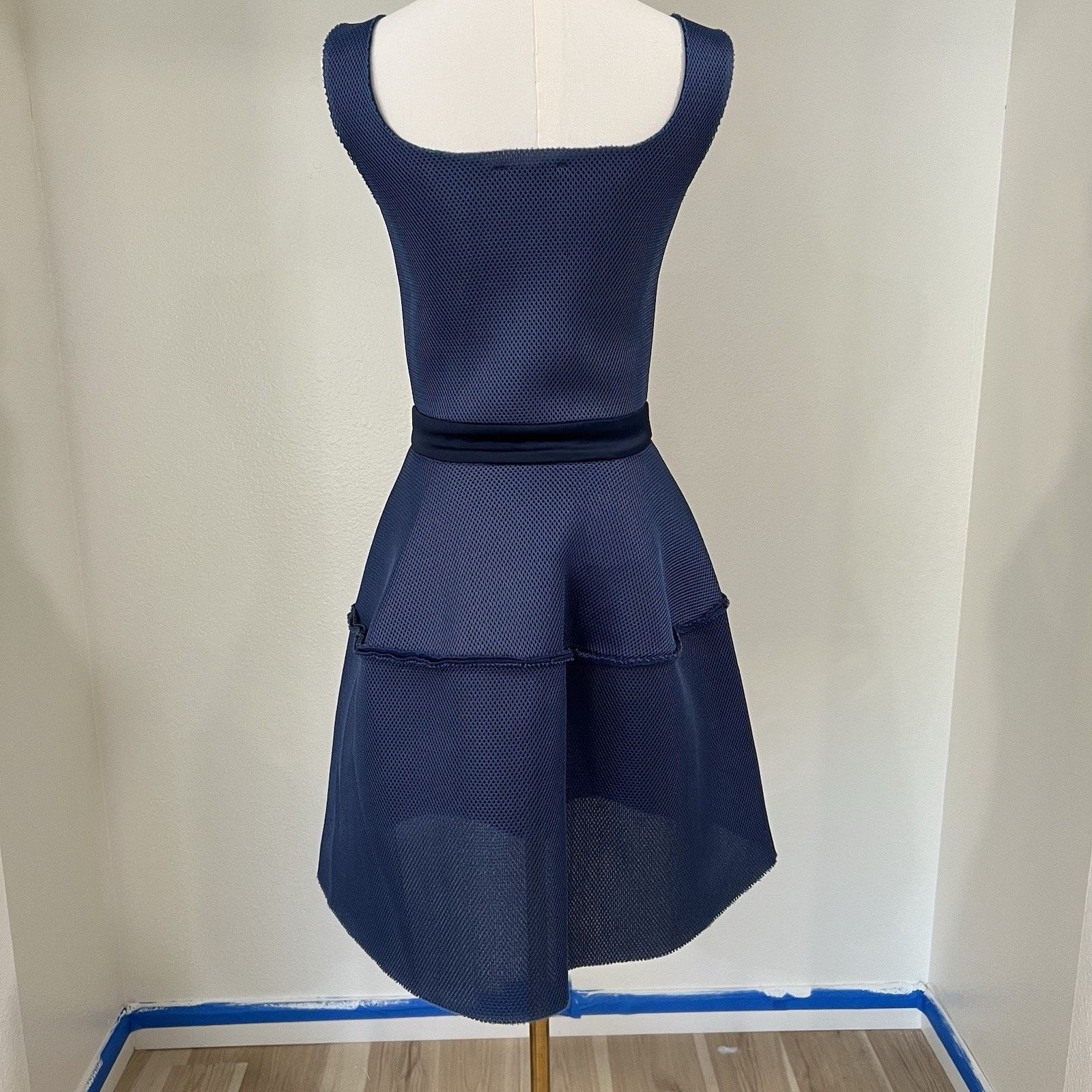 Maje Maje Mesh Mini Dress (2) Futuristic Avant Garde Blue Size XS / US 0-2 / IT 36-38 - 5 Thumbnail