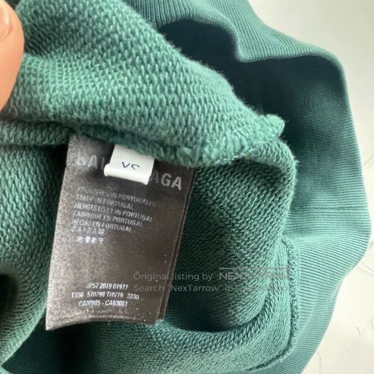 Balenciaga Balenciaga Back printed logo green hoodie Size US XS / EU 42 / 0 - 5 Thumbnail