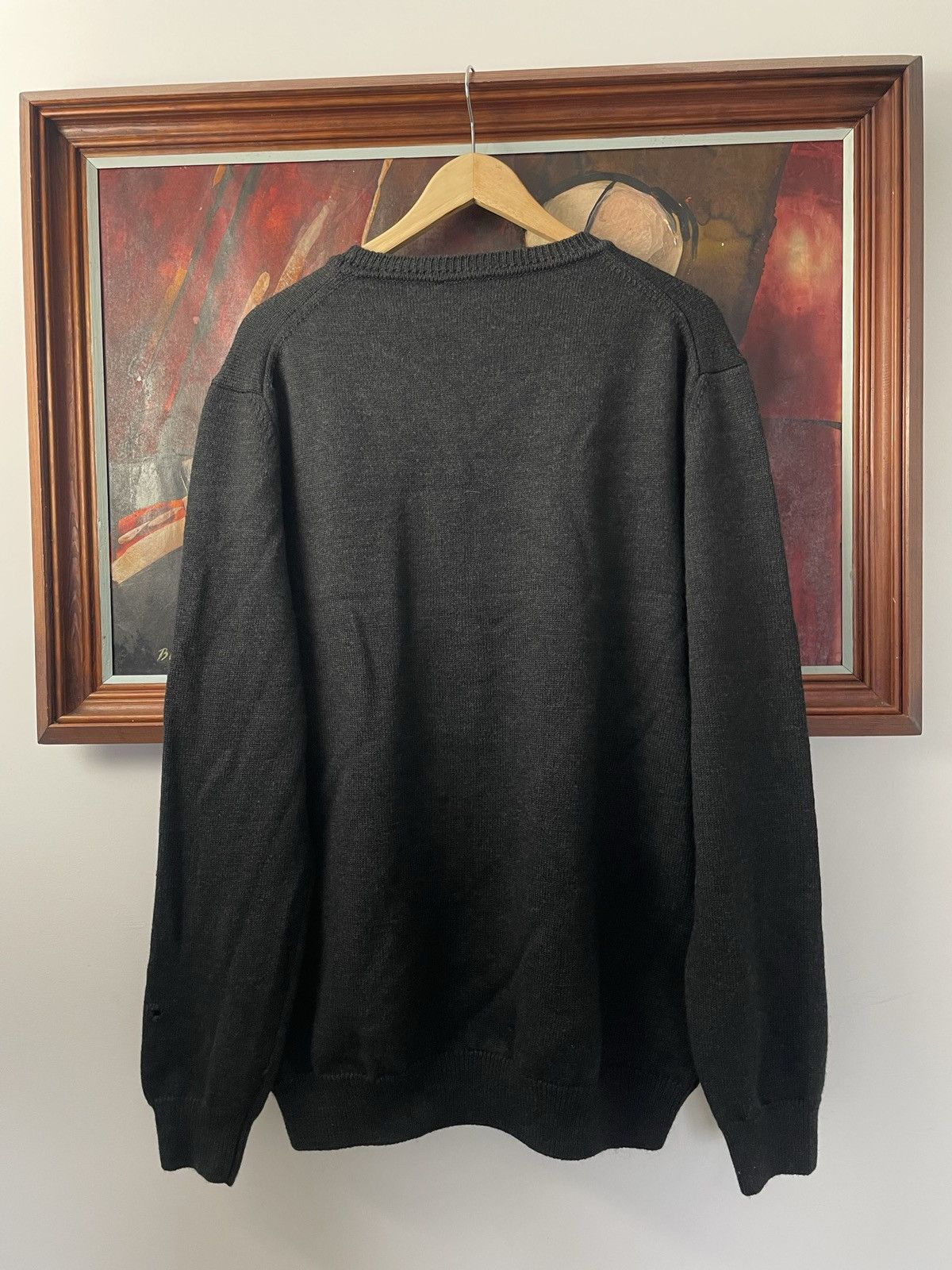 Dirk Bikkembergs Dirk Bikkembergs Wool Sweater Designer Belgium Big Logo Rare Size US XL / EU 56 / 4 - 2 Thumbnail