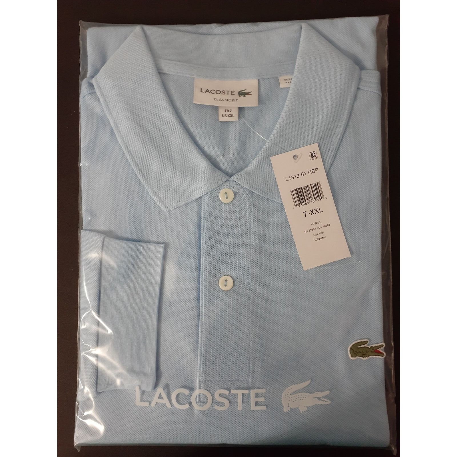 Lacoste Lacoste Men's Classic Long Sleeve Pique Polo Shirt Blue XXL Size US XXL / EU 58 / 5 - 2 Thumbnail