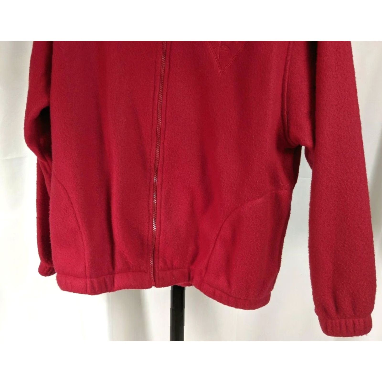 Vintage Alfred Dunner Petite Red Fleece Floral Size PM Womens Zipper Sweater Jacket A21 Size M / US 6-8 / IT 42-44 - 3 Thumbnail