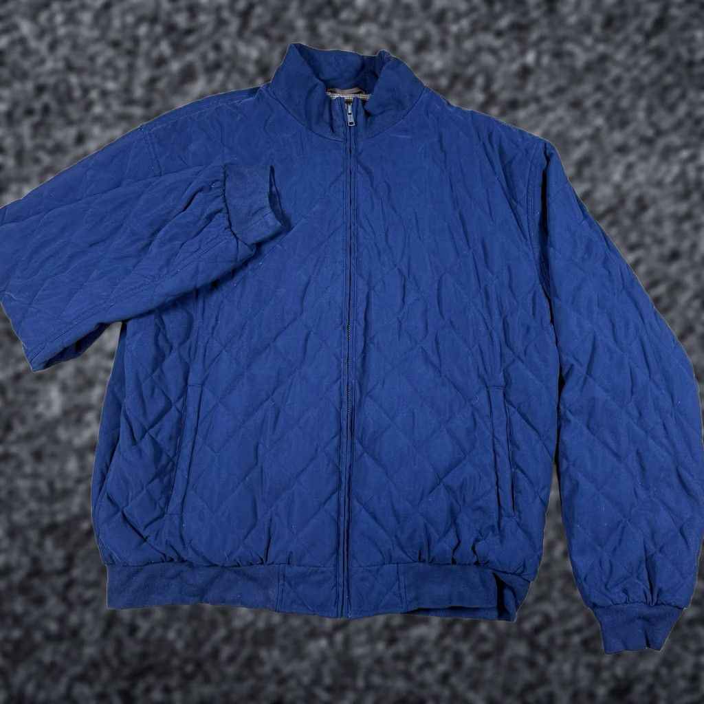Ralph Lauren VTG Polo Ralph Lauren Golf Quilted Bomber Coat Mens XL Blue Houndstooth Thick Insulated Quilted Coat Mens XL Blue Houndstooth Size US XL / EU 56 / 4 - 1 Thumbnail