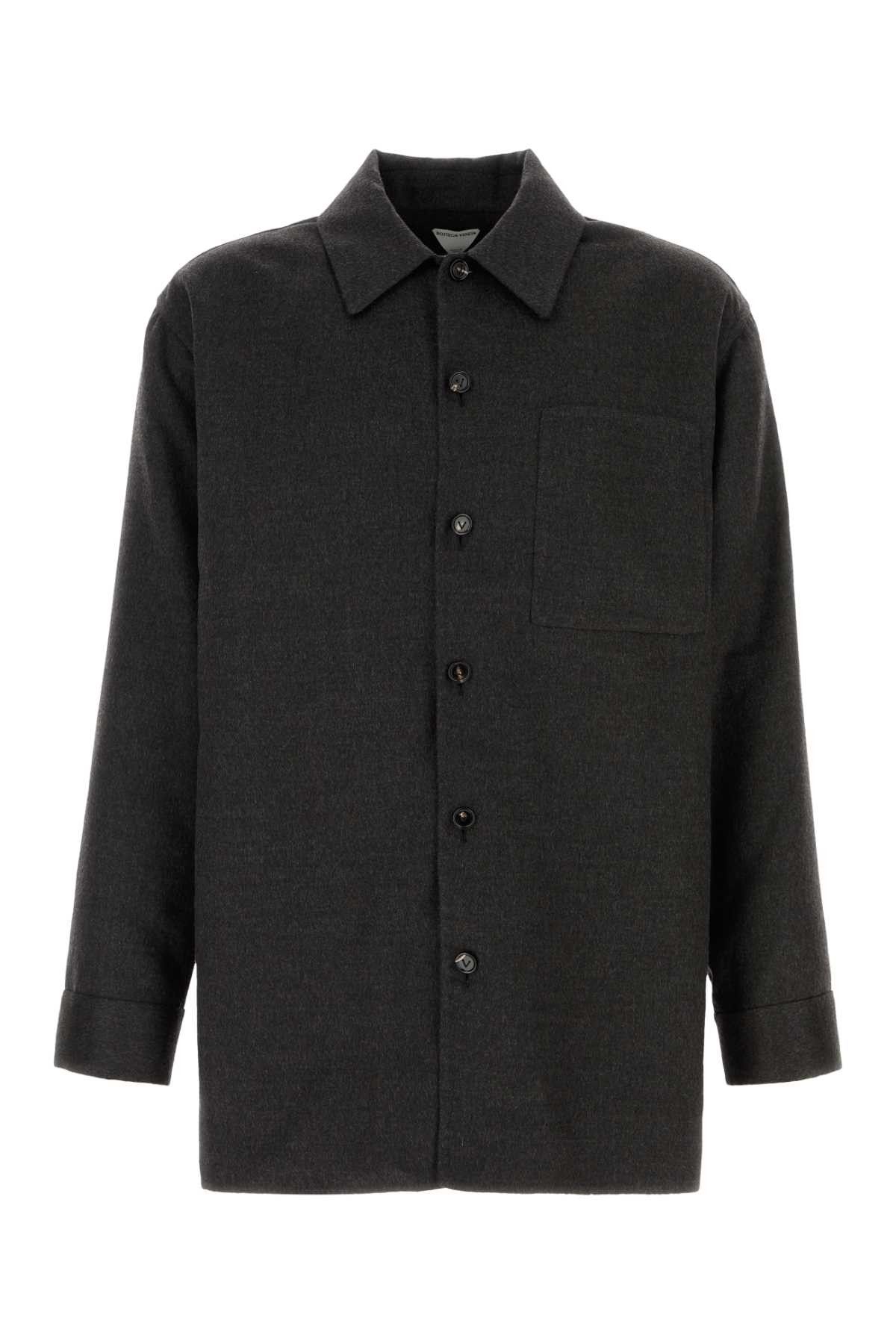 Bottega Veneta Dark Grey Flannel Shirt Size US L / EU 52-54 / 3 - 1 Thumbnail