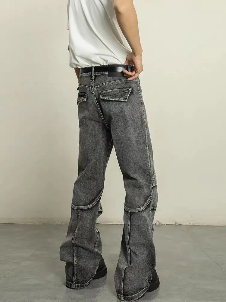 Designer × Japanese Brand Distressed frayed micro flare jeans Size US 30 / EU 46 - 3 Thumbnail