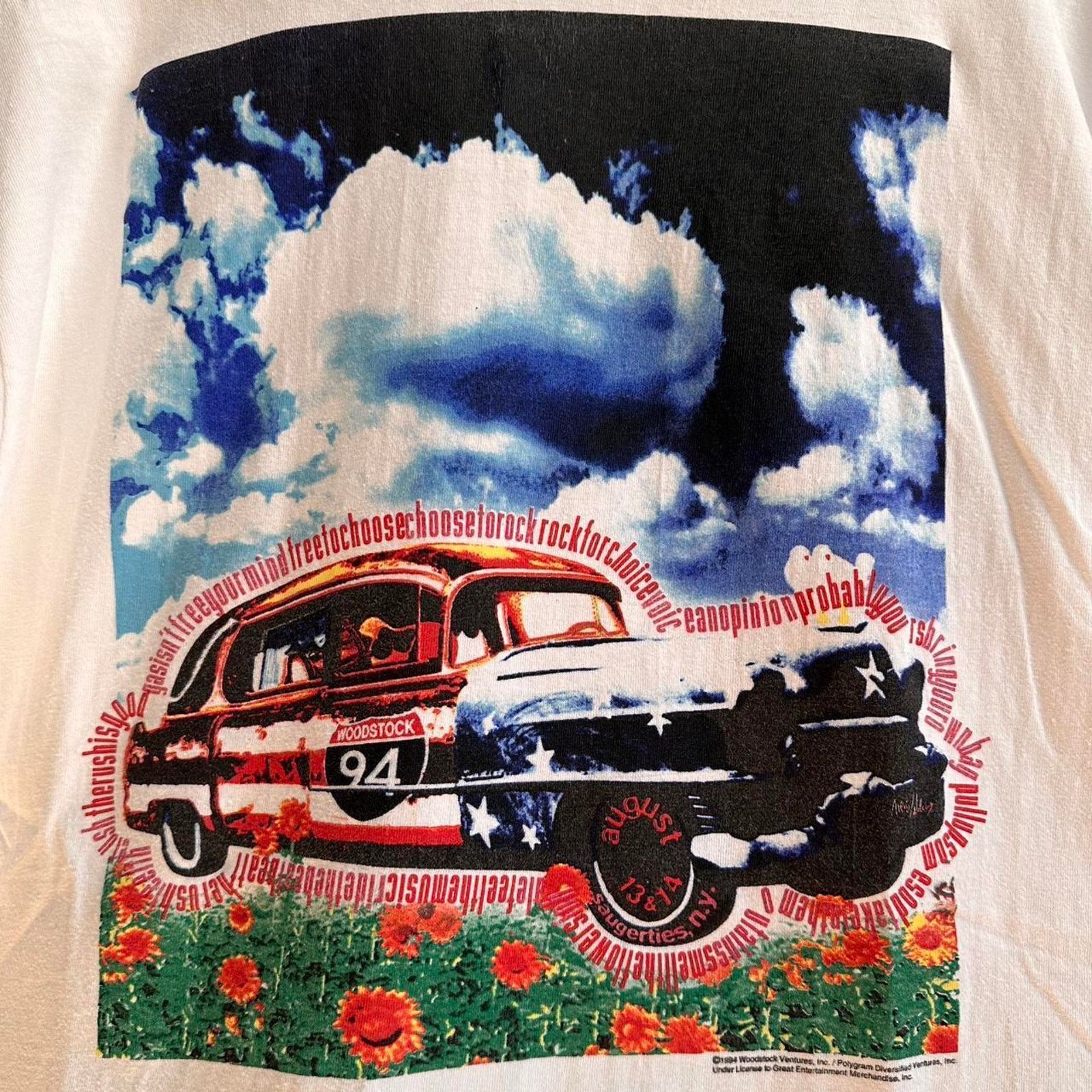 Band Tees × Vintage Vintage 1994 Woodstock Shirt Size US XL / EU 56 / 4 - 3 Thumbnail