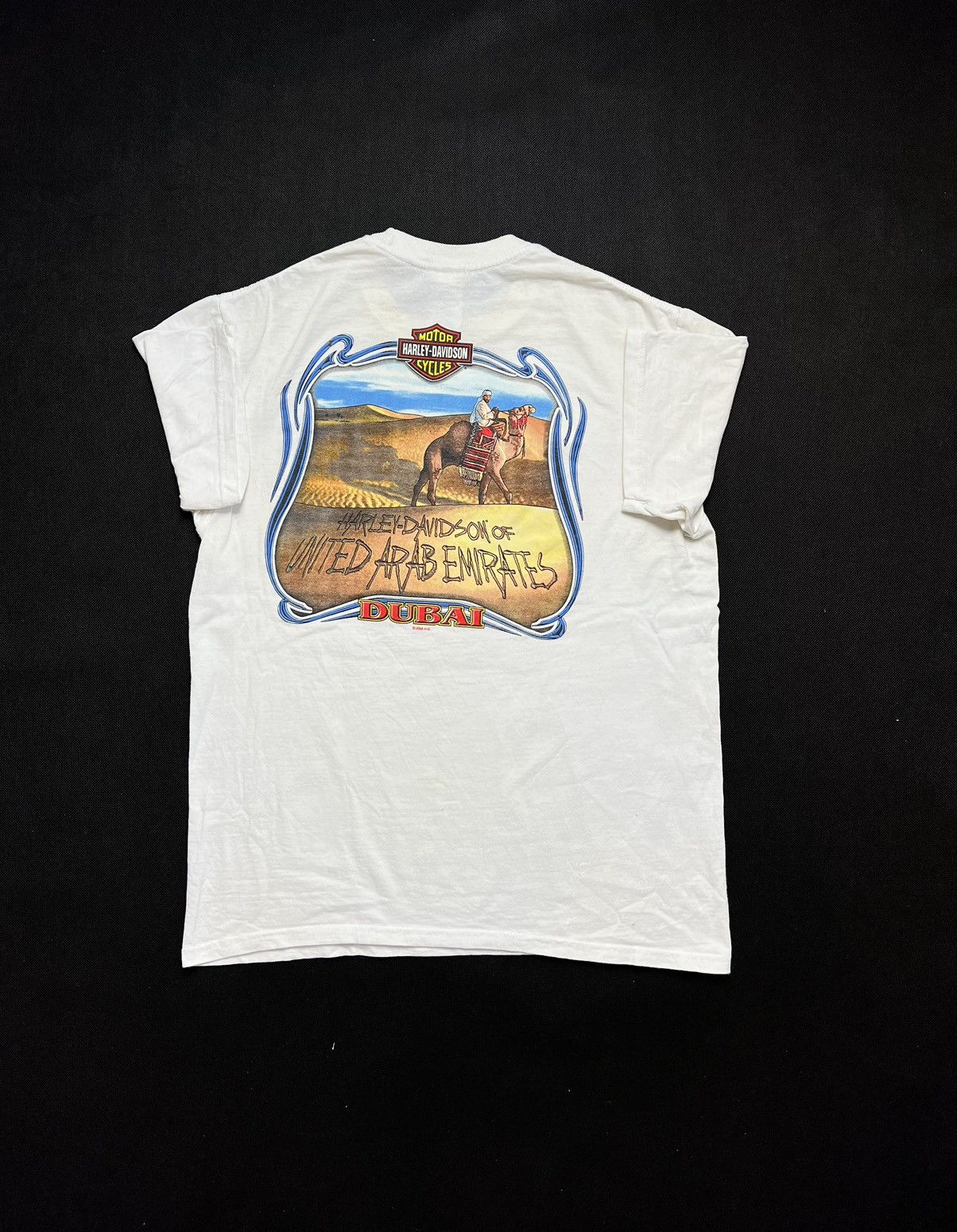 Harley Davidson × Vintage Tshirt Harley Davidson Motor Cycles Dubai 2008 Vintage Size US L / EU 52-54 / 3 - 2 Thumbnail