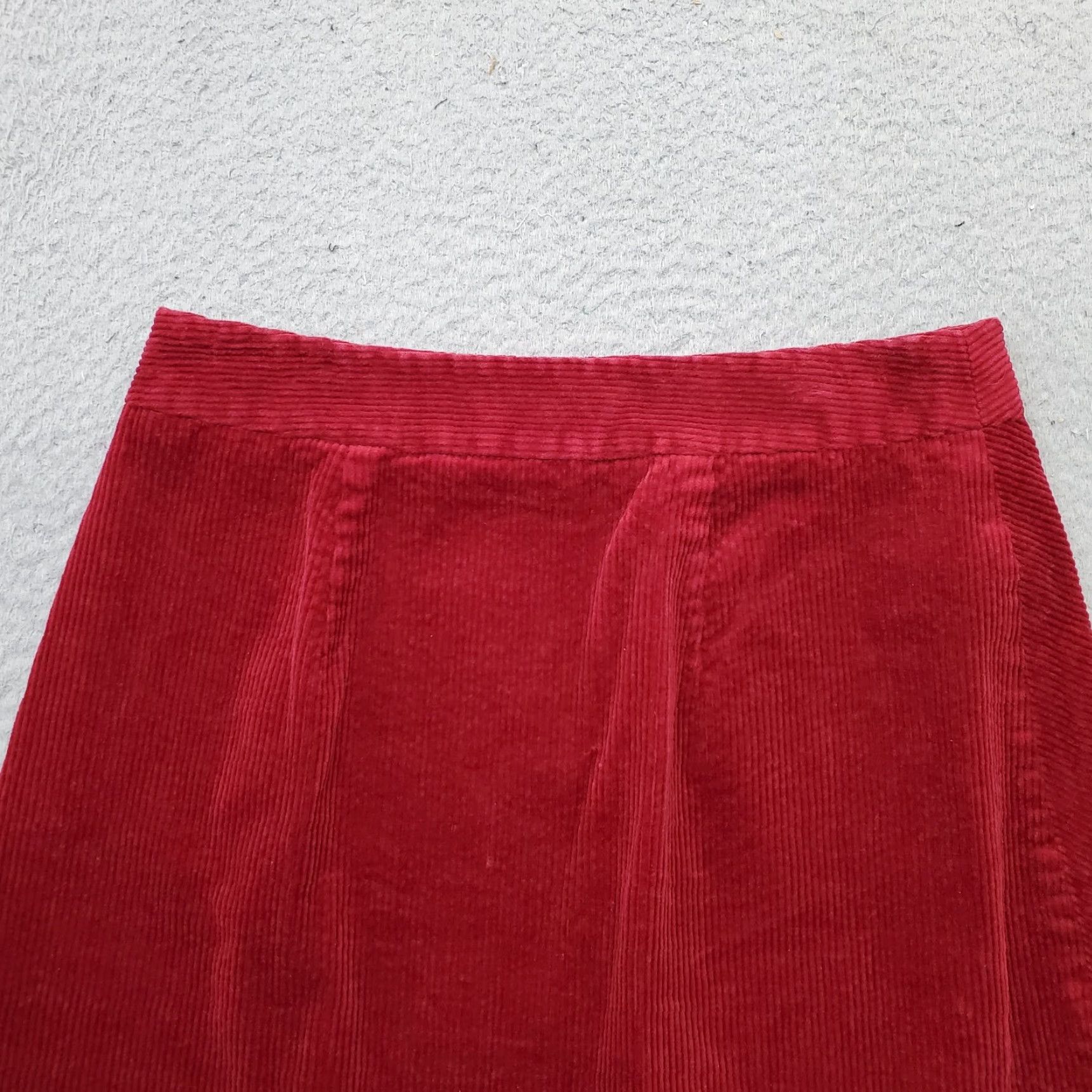 Loft LOFT Womens 2 Red Corduroy A-Line Mini Skirt Zip Pleated Lined Stretch Casual Short Size 26" / US 2 / IT 38 - 7 Thumbnail