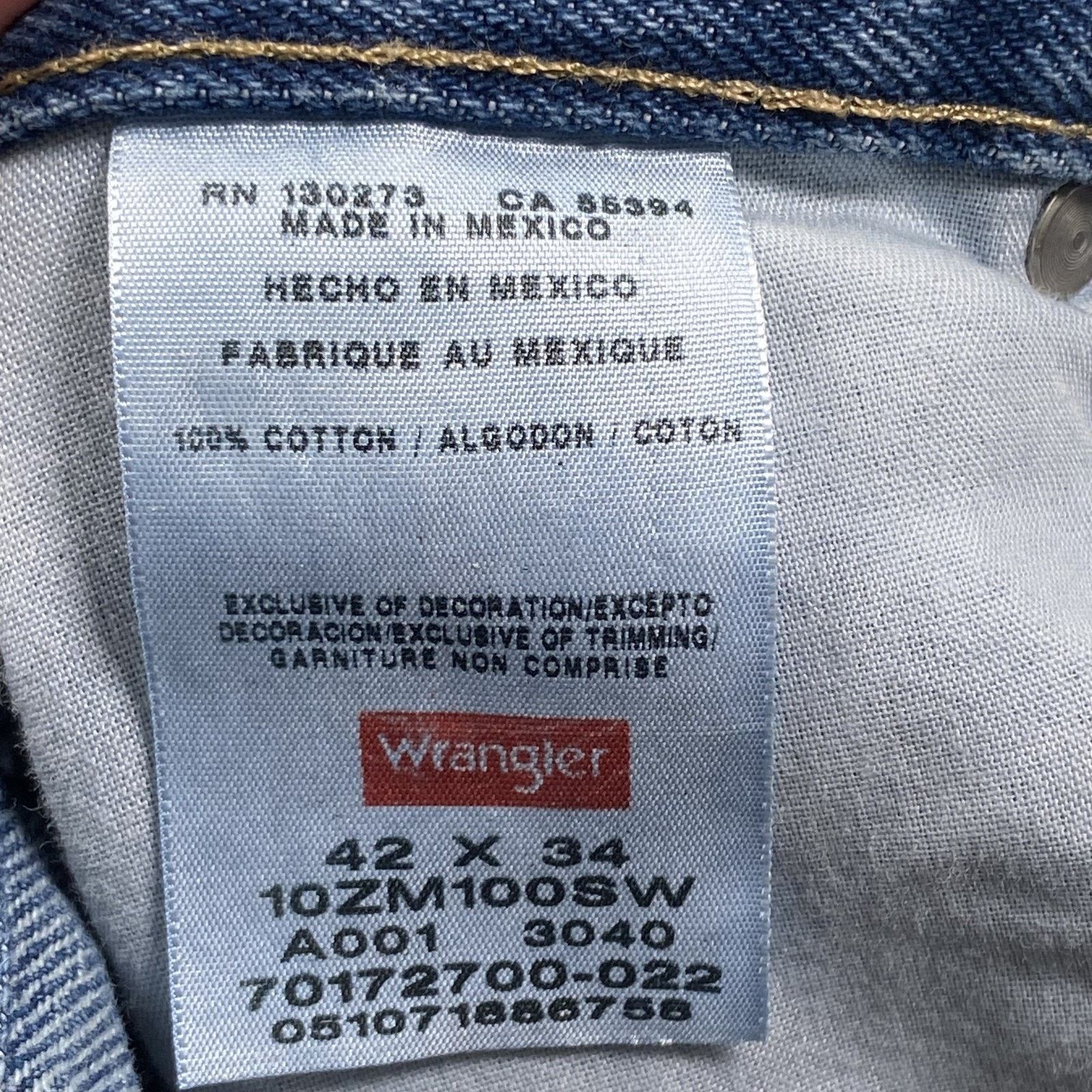 Wrangler Wrangler Authentics Jeans Mens 42x34 Blue Classic Straight Size US 42 / EU 58 - 5 Thumbnail