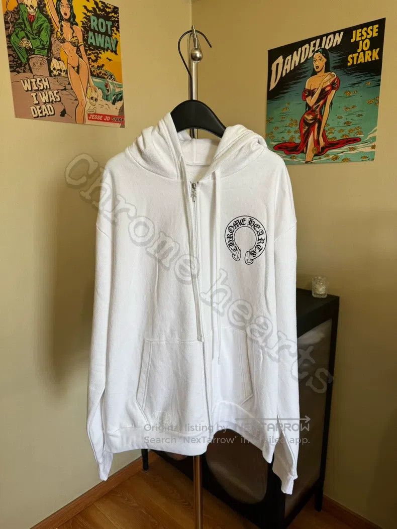 Chrome Hearts CHROME HEARTS Size L White cross arm horseshoe zipper sweat Size US L / EU 52-54 / 3 - 1 Thumbnail