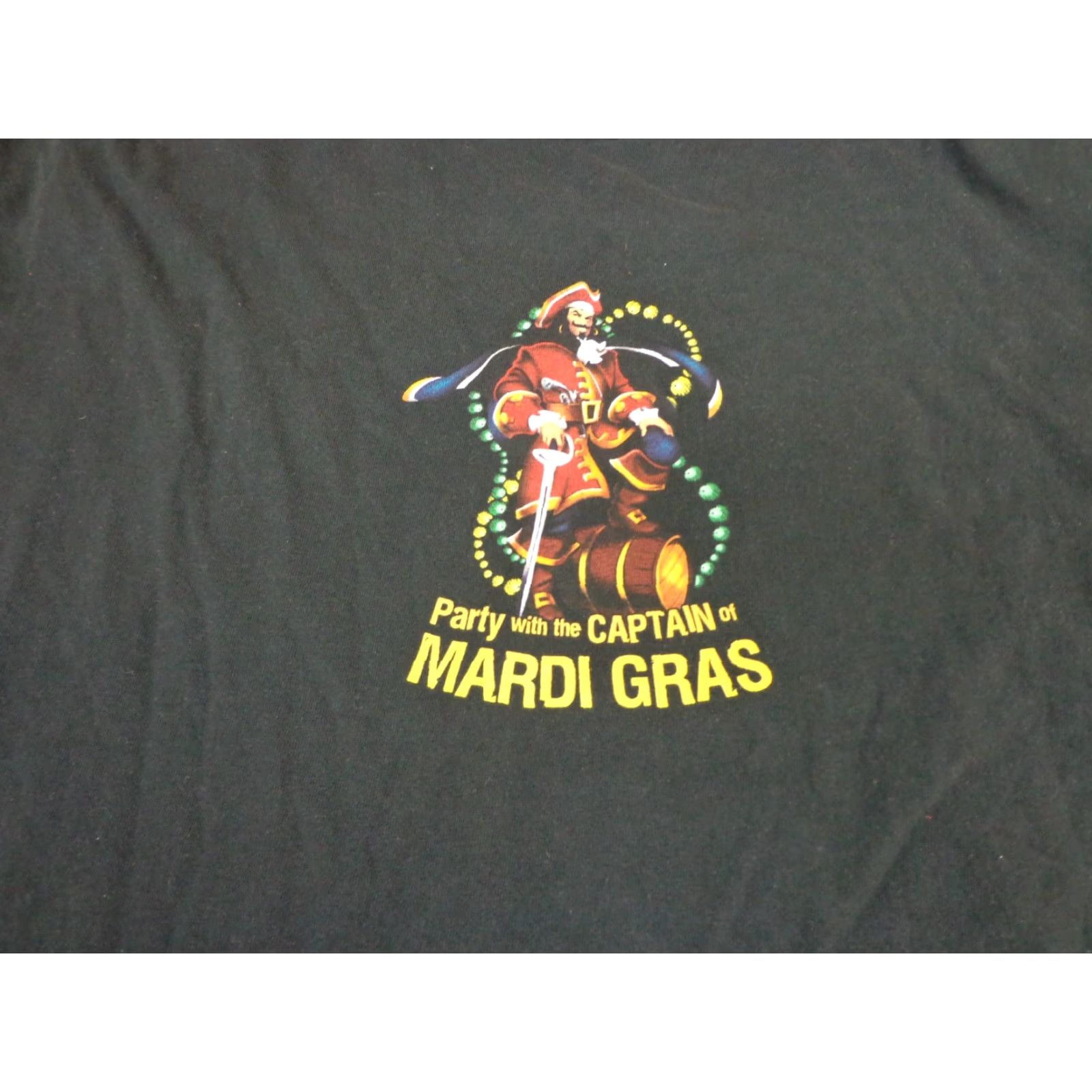 Hanes Captain Morgan Rum T Shirt Mardi Gras Black Party With The Captain Large G6 Mens T-Shirt L Black Hanes Graphic Tee Size US L / EU 52-54 / 3 - 2 Thumbnail