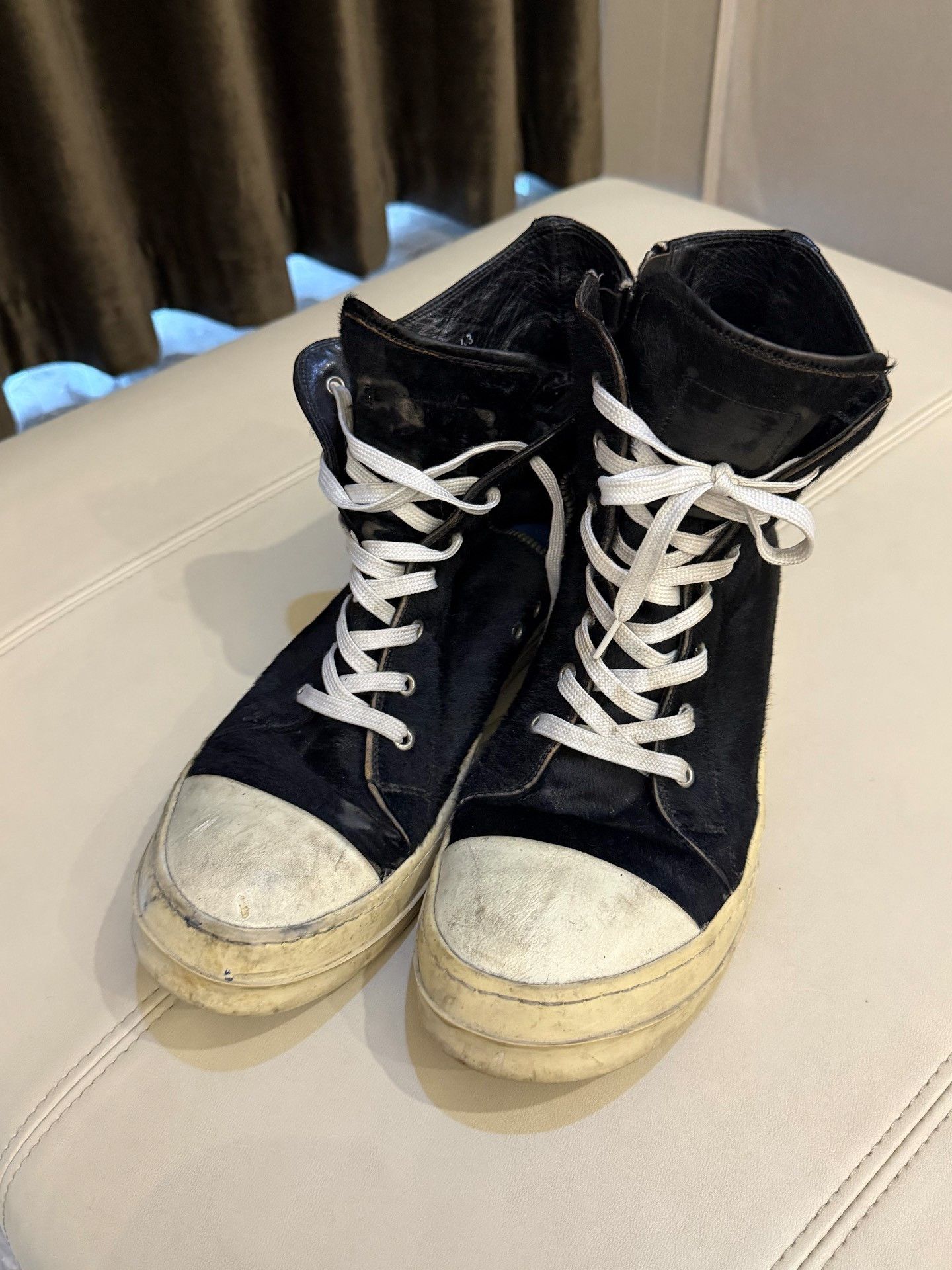 Rick Owens Rick Owens Horsehair High-Top Shoes Size US 10 / EU 43 - 3 Thumbnail