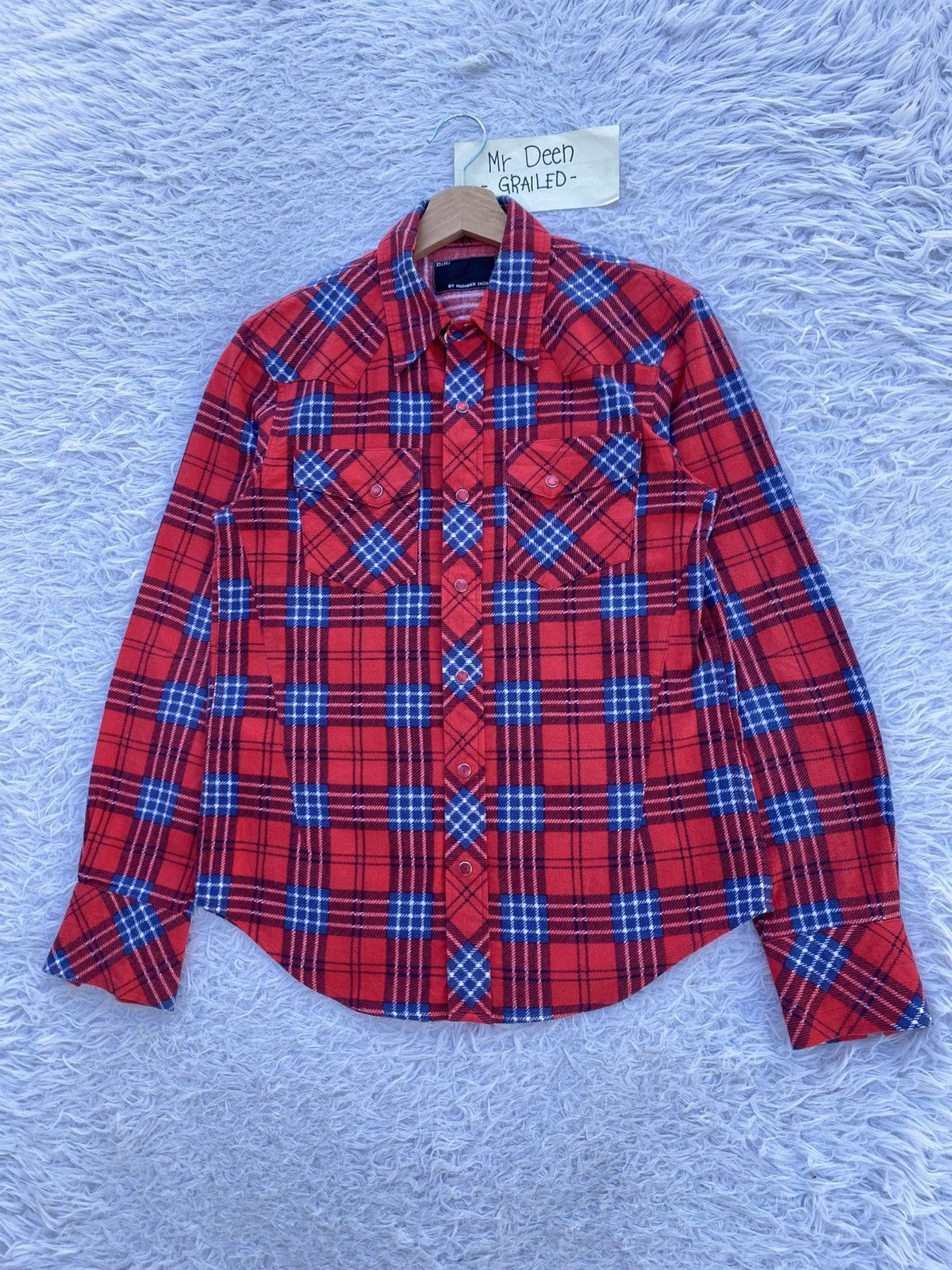 Number (N)ine Rare Number Nine Checkered Flannel Shirt Size US S / EU 44-46 / 1 - 3 Thumbnail
