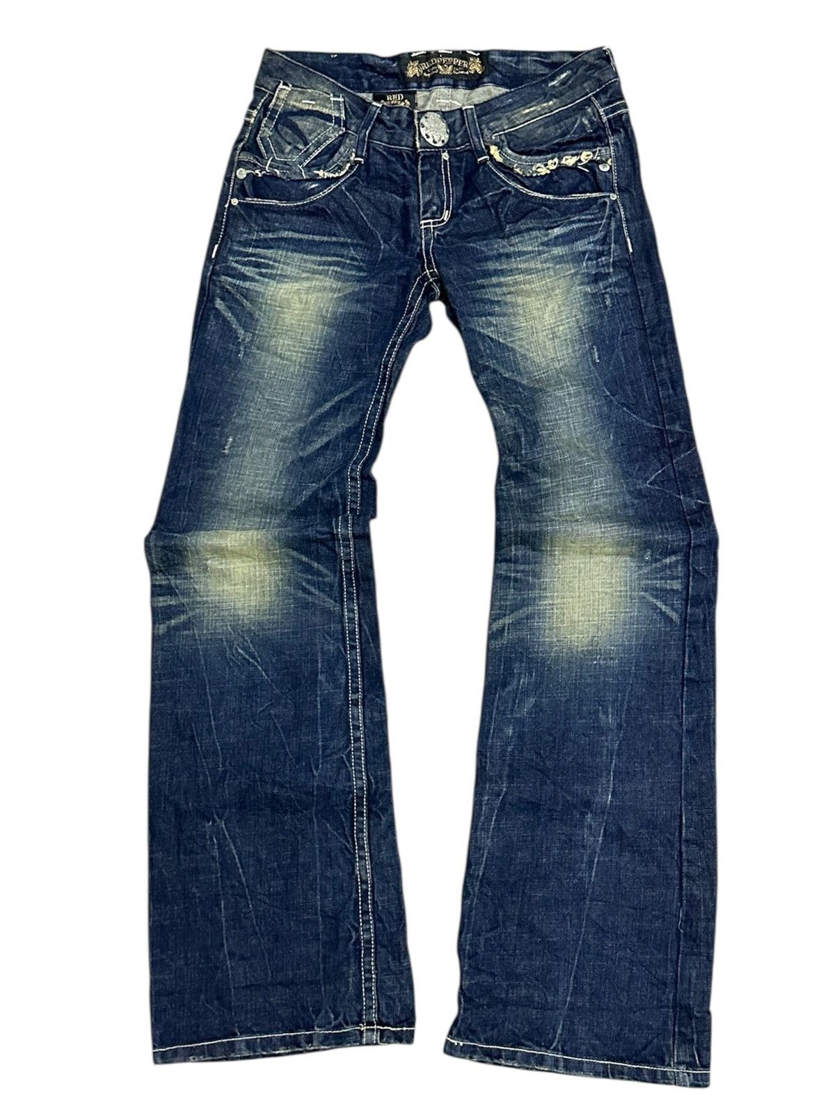 If Six Was Nine Vintage Y2K Red Pepper Denim Acid Wash Pant Size US 29 - 1 Thumbnail