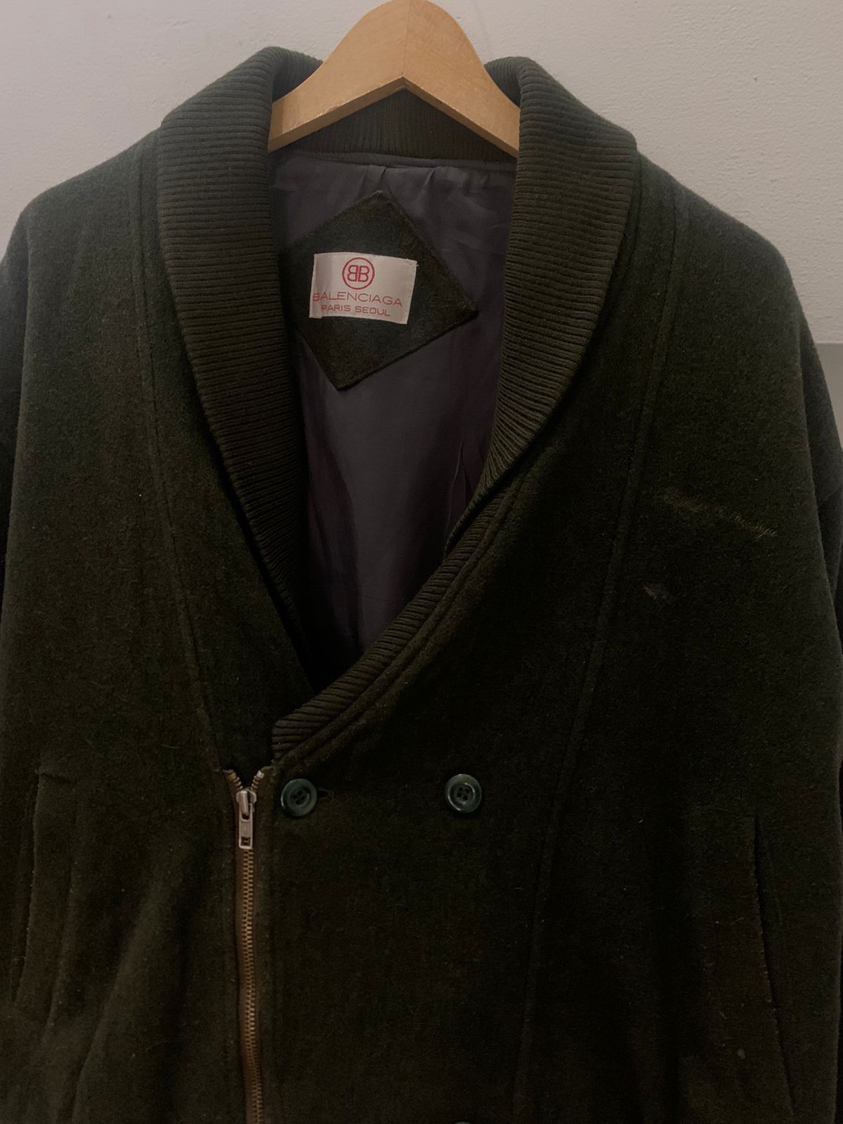 Balenciaga × Vintage Vintage Balenciaga Open Collar Jacket Size US M / EU 48-50 / 2 - 2 Thumbnail