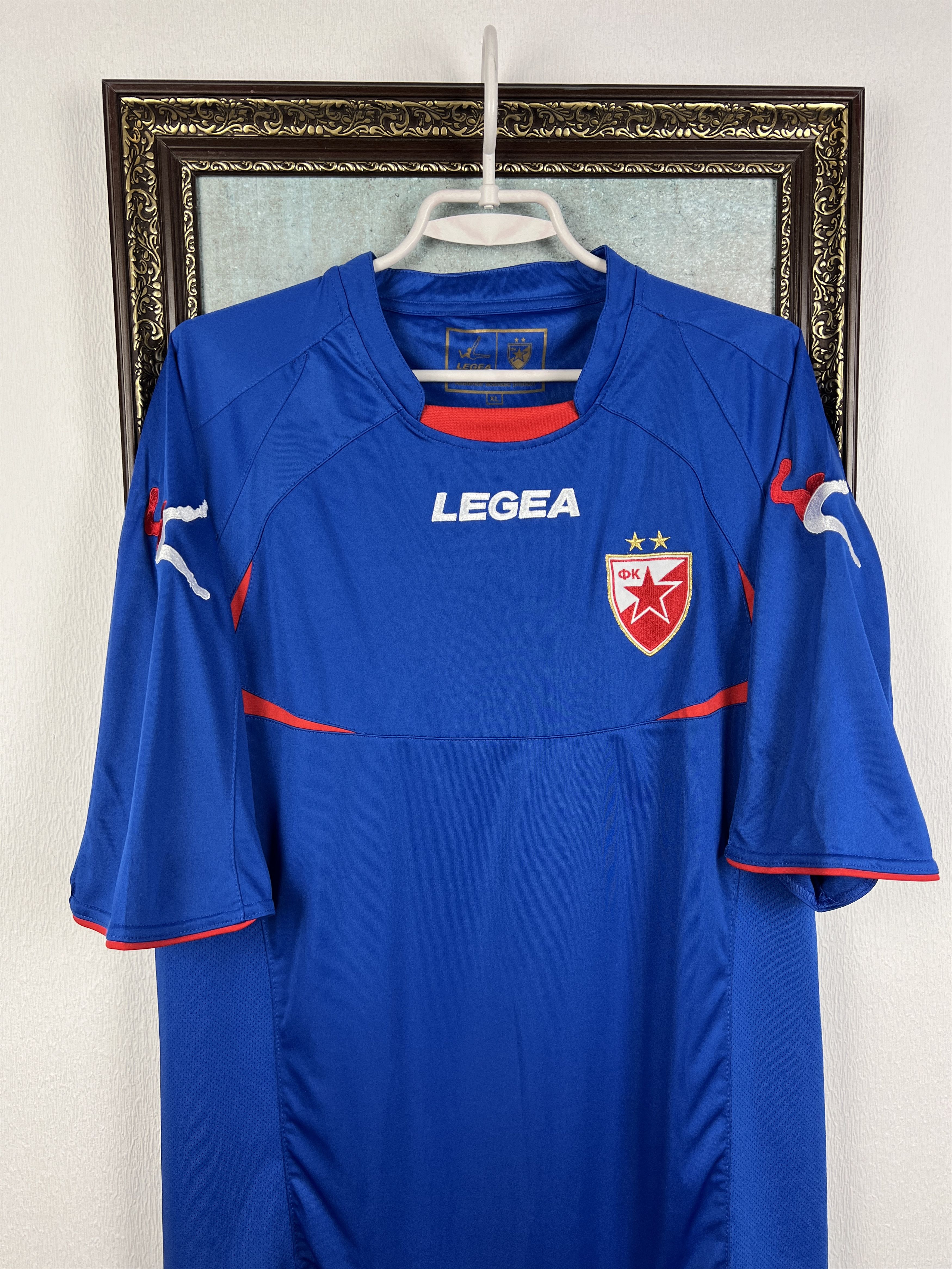 Vintage Red Star Belgrade Crvena Zvezda football shirt Jersey Trikot Size US XL / EU 56 / 4 - 2 Thumbnail
