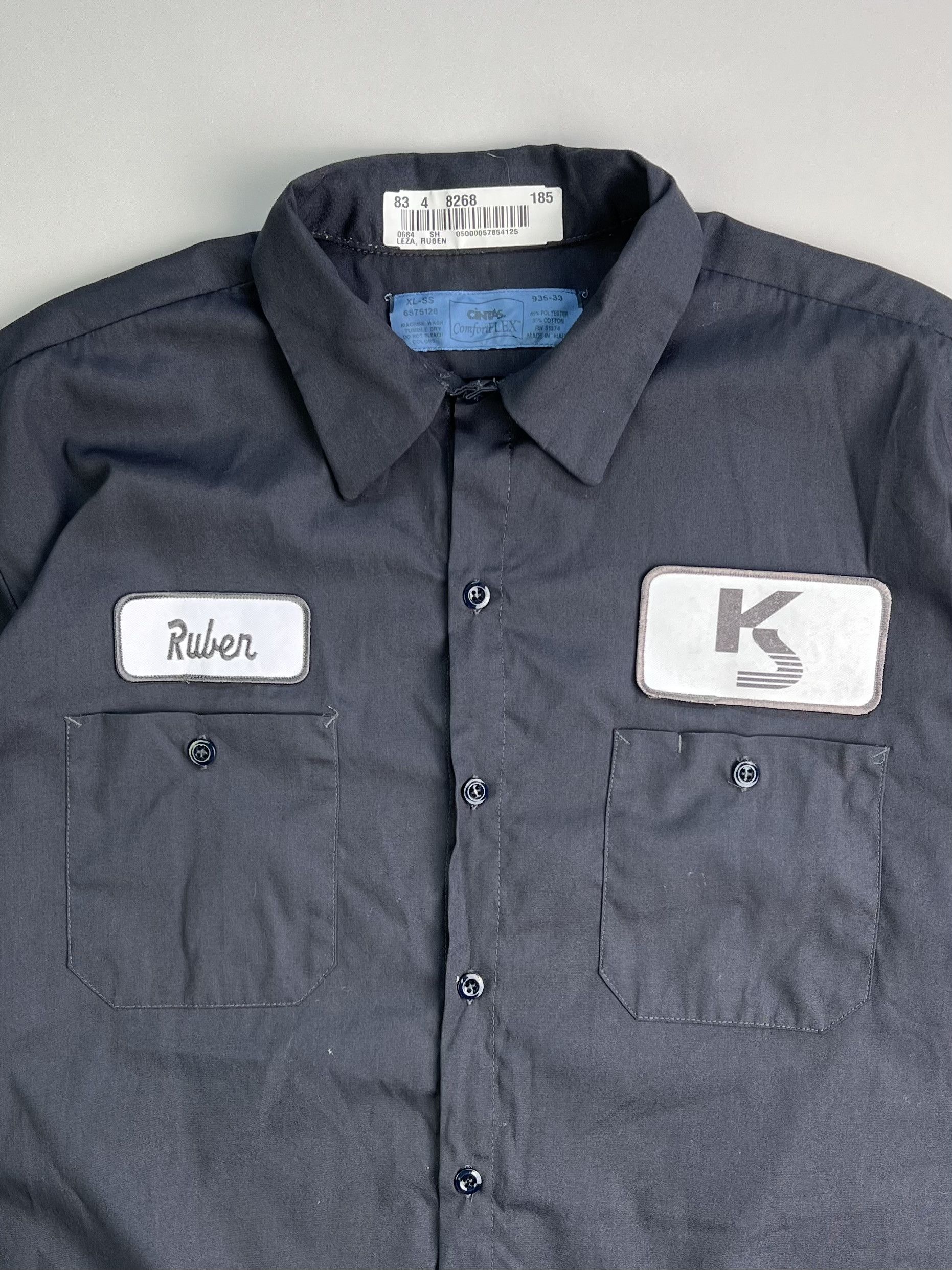 Cintas Vintage Cintas Work Shirt Dark Gray XL Size US XL / EU 56 / 4 - 2 Thumbnail