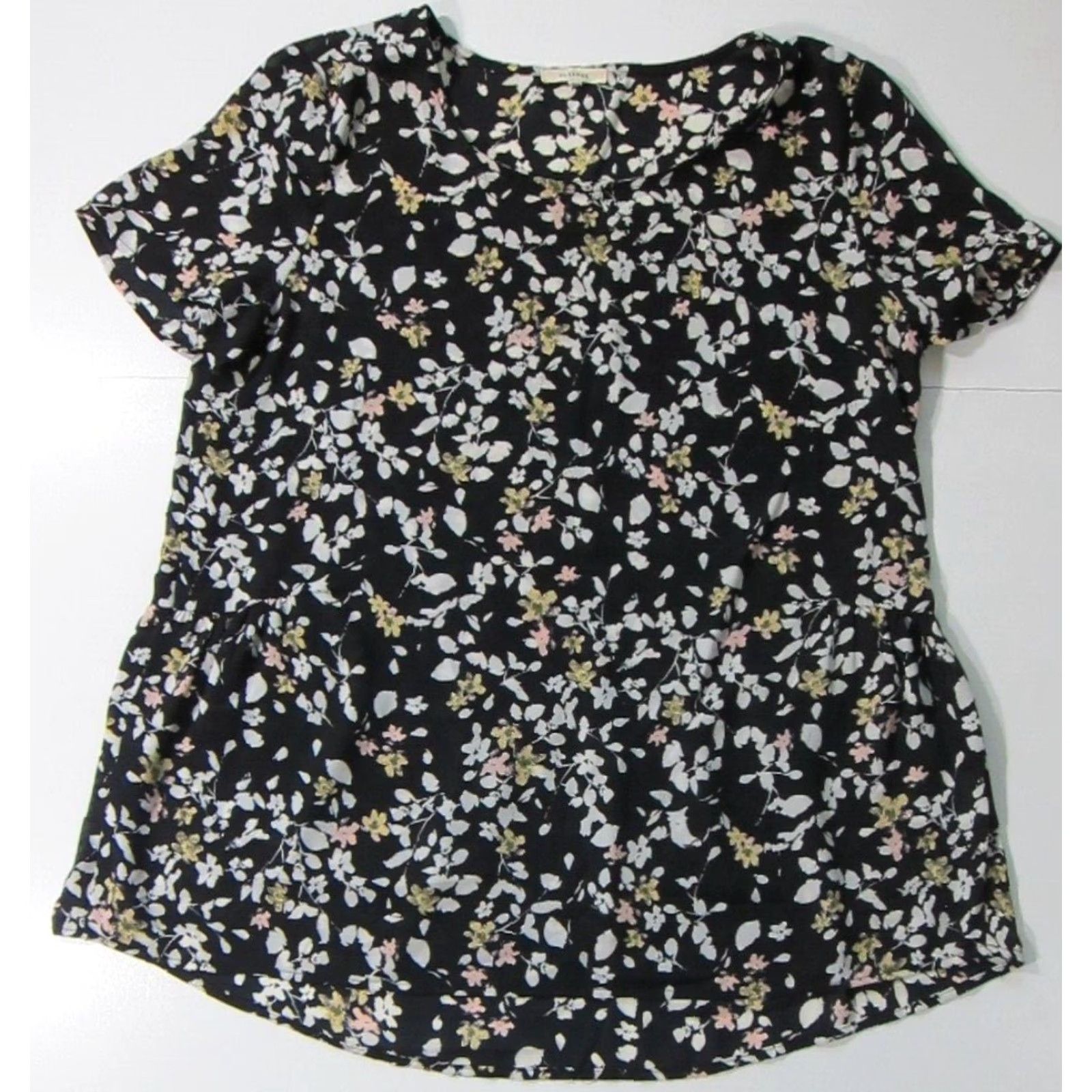 Pinko Pleione Sheer Black Pink Yellow Floral Tunic Blouse Top Shirt Women Medium Size M / US 6-8 / IT 42-44 - 6 Thumbnail