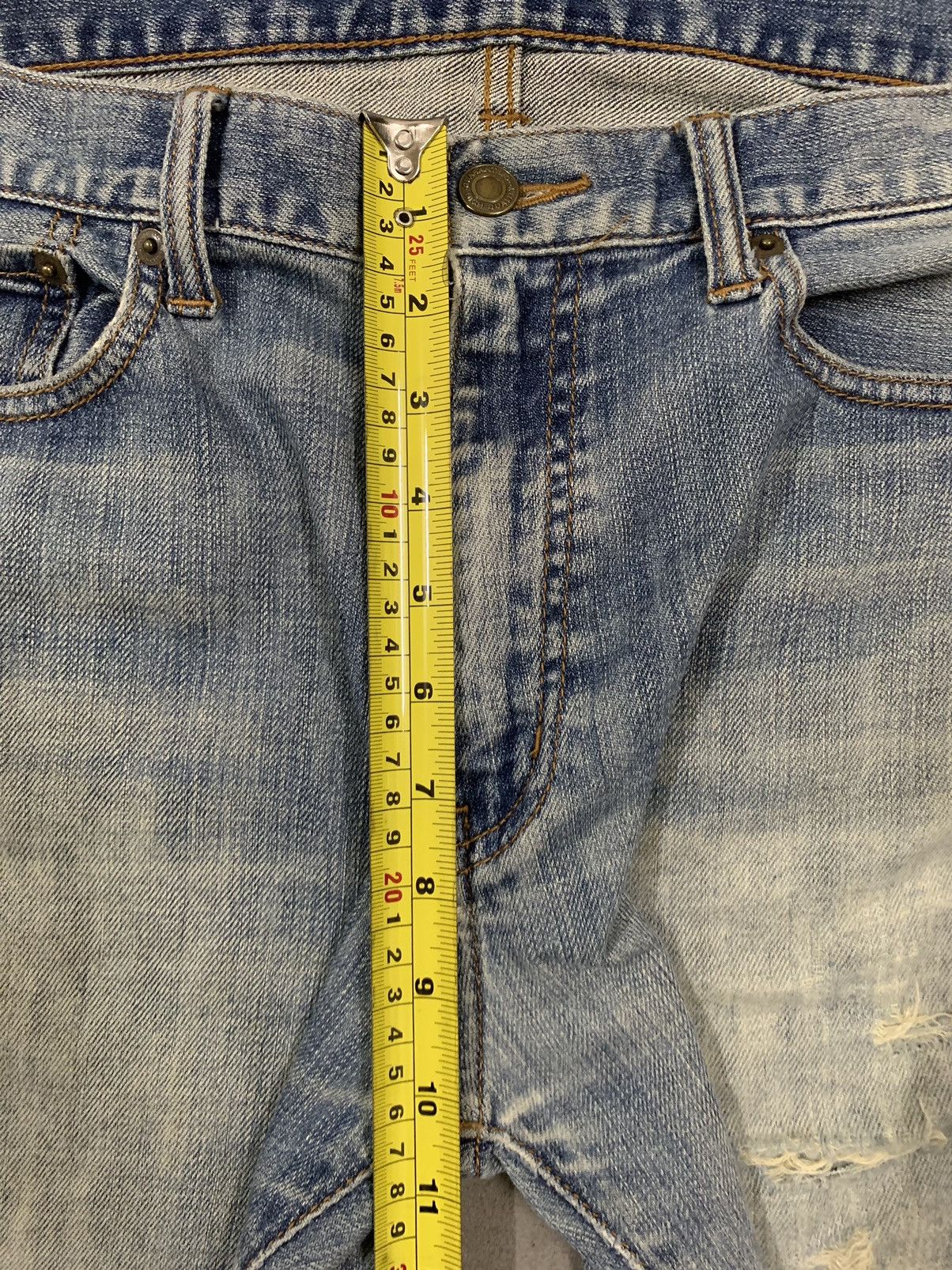 Japanese Brand Vintage Japanese Brand Dirty Mud Wash Loose Distressed Jeans Size US 35 - 17 Thumbnail