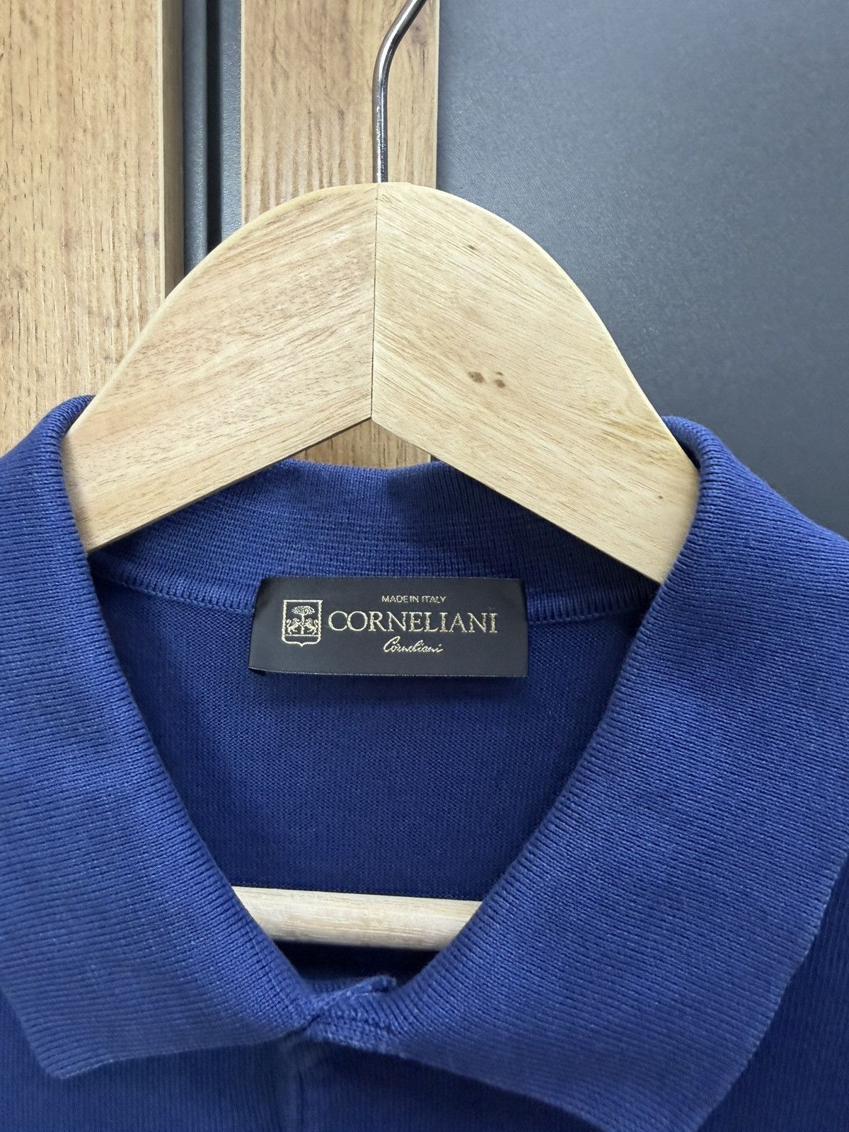 Corneliani Corneliani Knit Polo Shirt Blue Size 50 Size US M / EU 48-50 / 2 - 6 Thumbnail