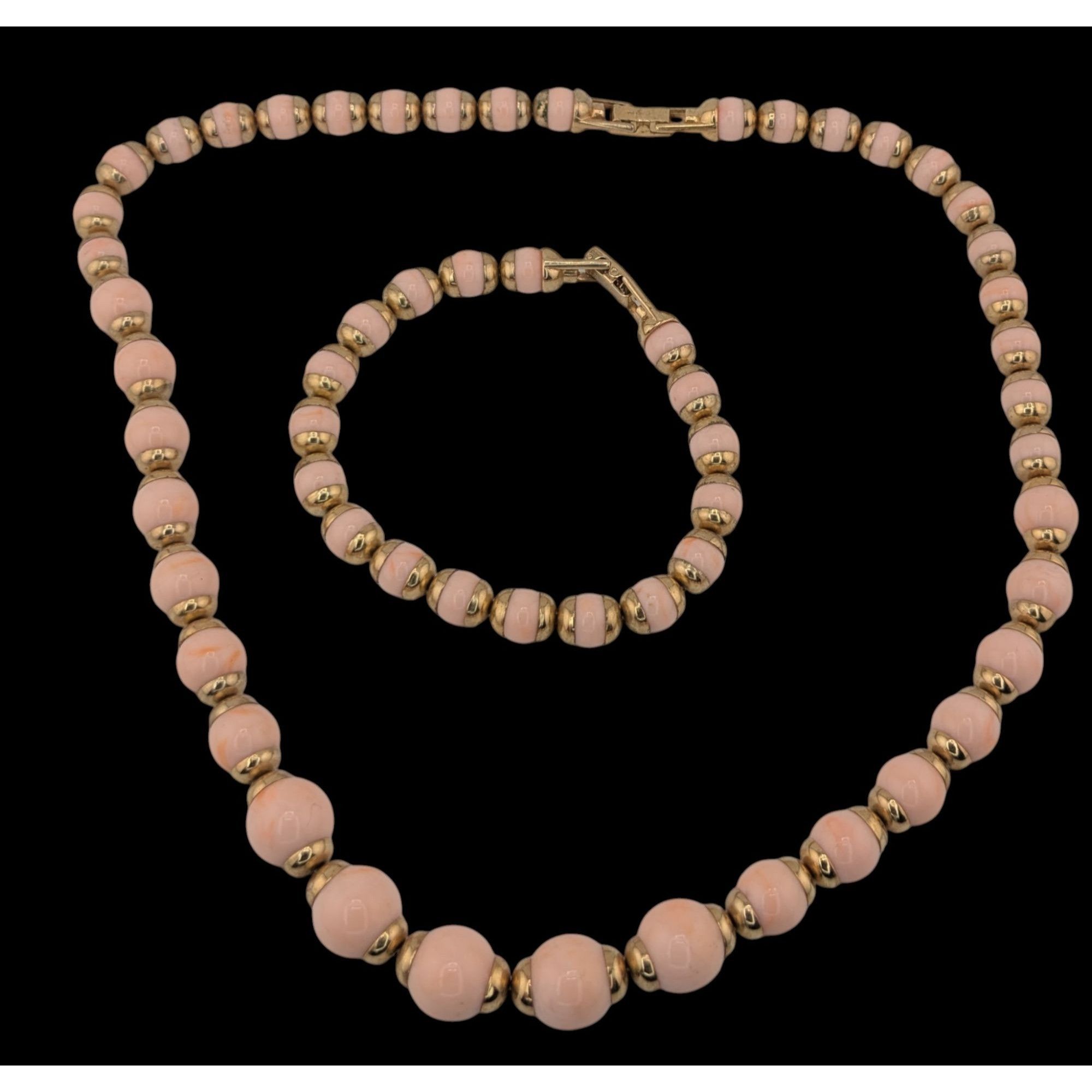 Other Vintage 80s Avon Necklace & Bracelet Set With Pink Lucite Be Size ONE SIZE - 4 Thumbnail