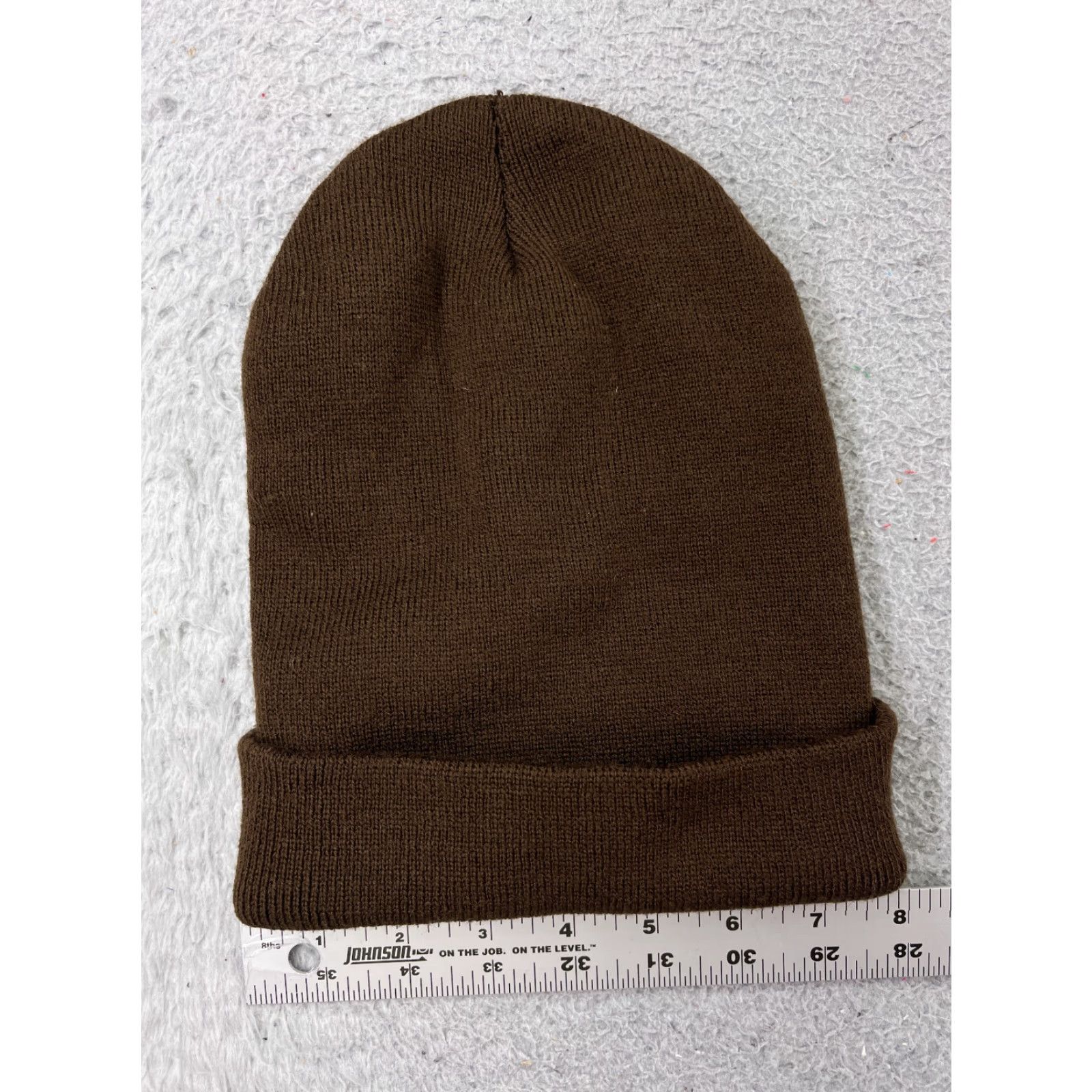 Vintage PromoHeadwear Beanie One Size Adult Brown Knit 100% Acrylic Outdoors Ski Hat/Cap Mens Womens Size ONE SIZE - 3 Thumbnail