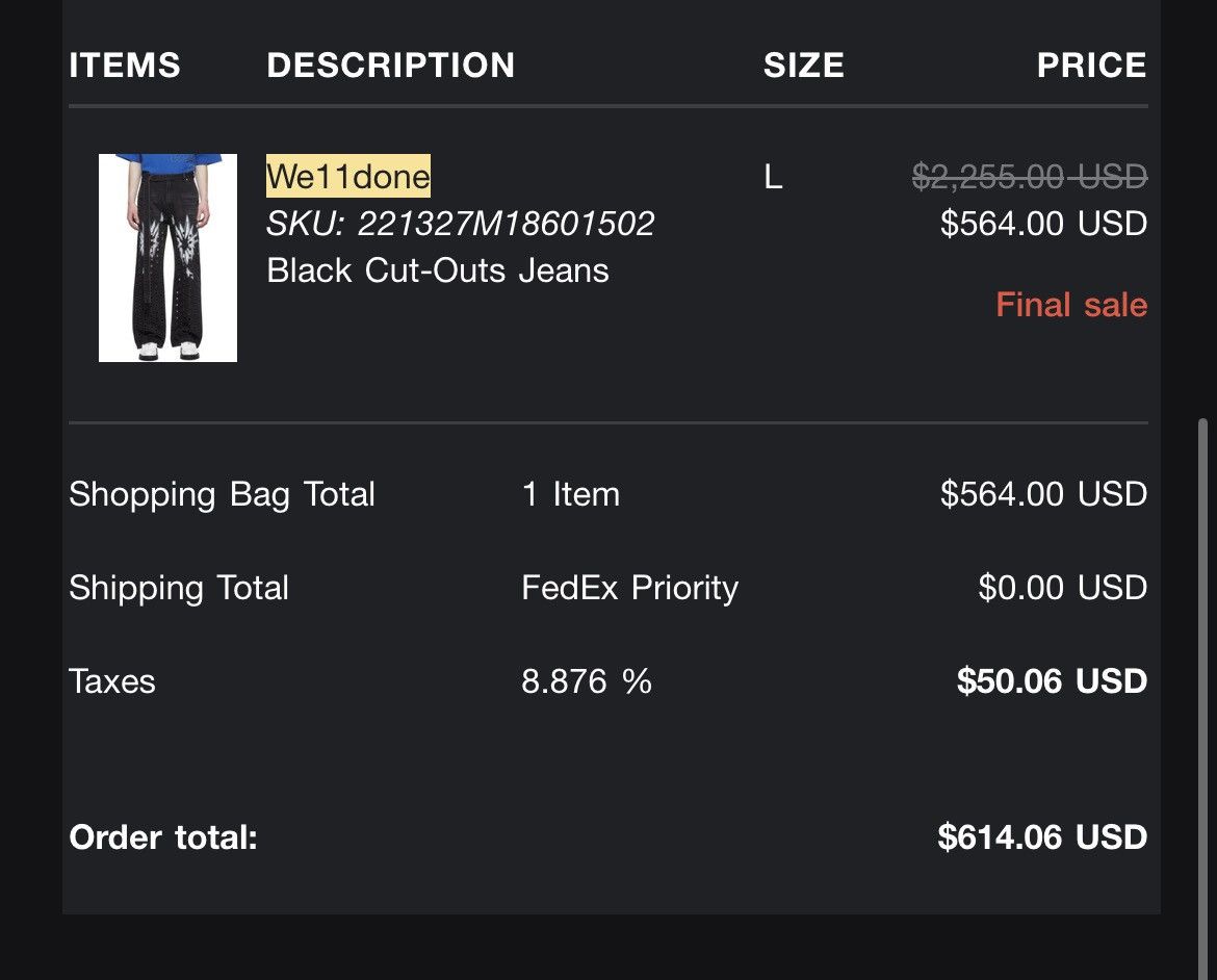 WE11DONE We11done Black Cut-Outs Jeans Size US 34 / EU 50 - 6 Thumbnail