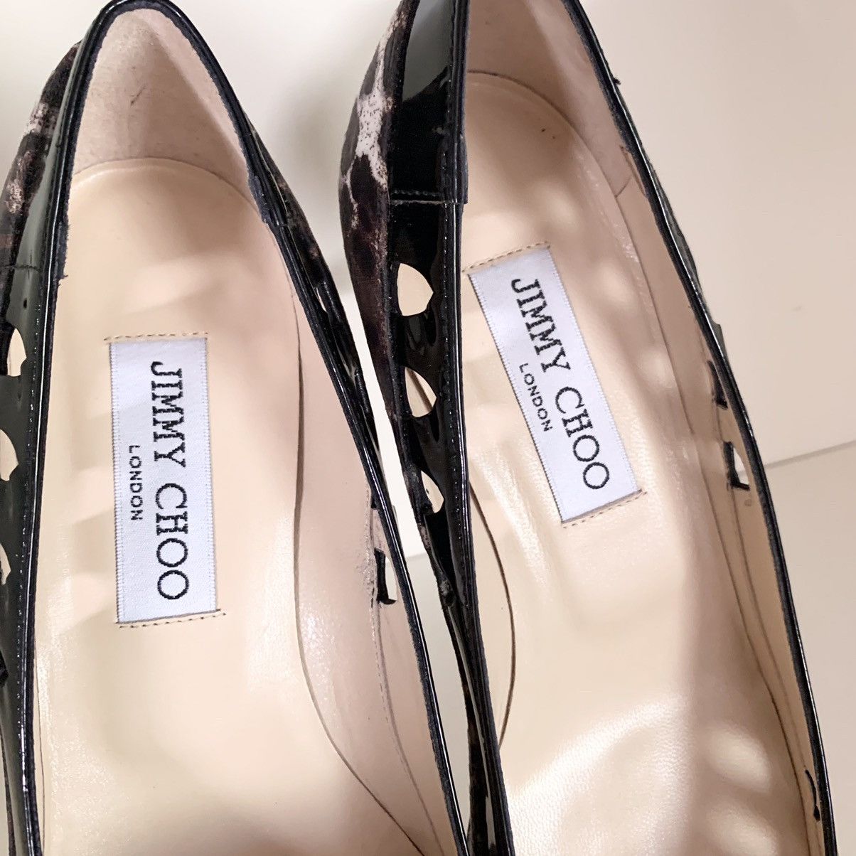 Jimmy Choo Jimmy chop leather leopard kitten heels Size US 7 / IT 37 - 8 Thumbnail