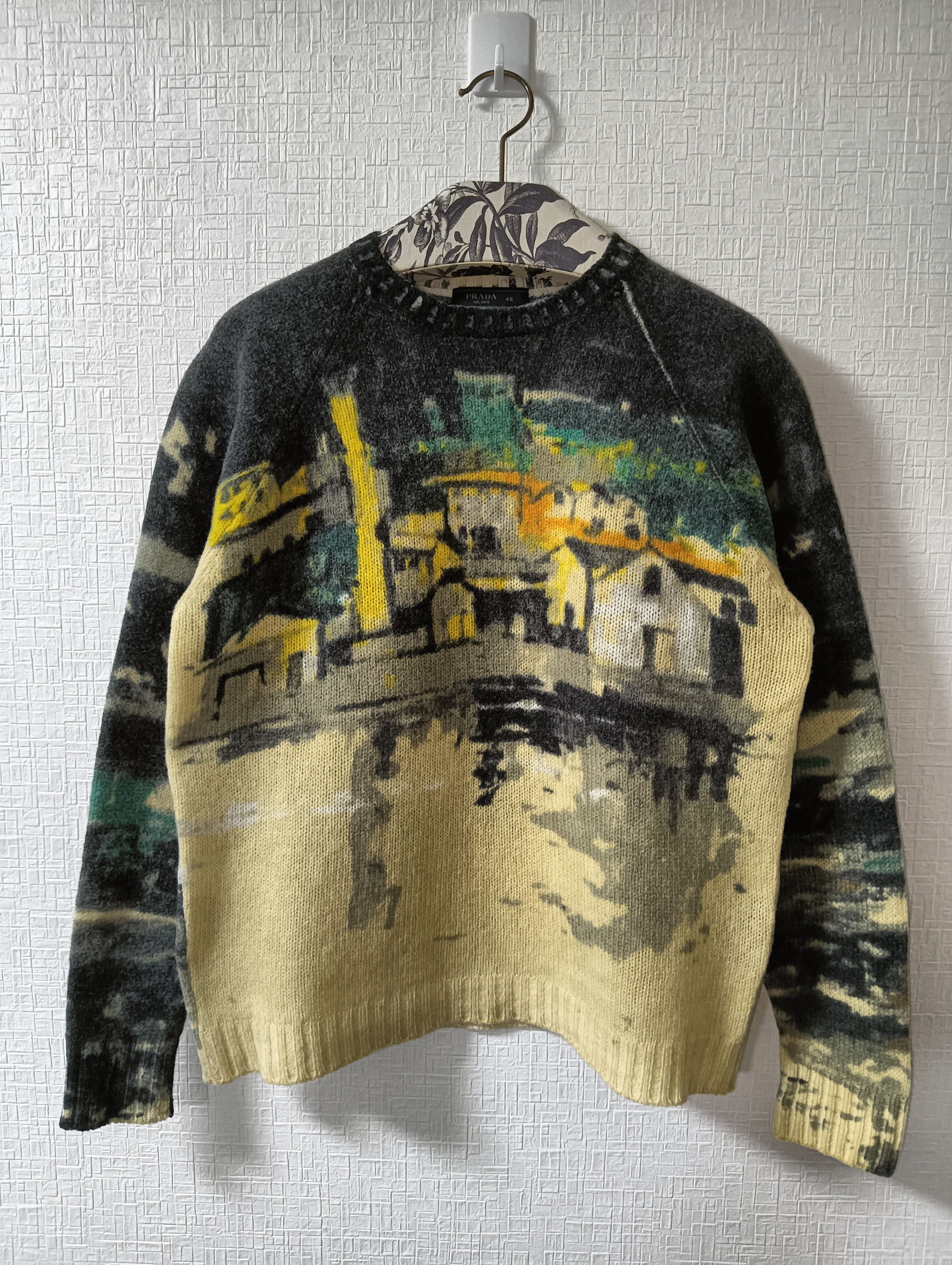 美品 FW17 Prada Village Print Wool knit 専用 PRADA 2017fw village print wool knit Prada FW2017 Prada