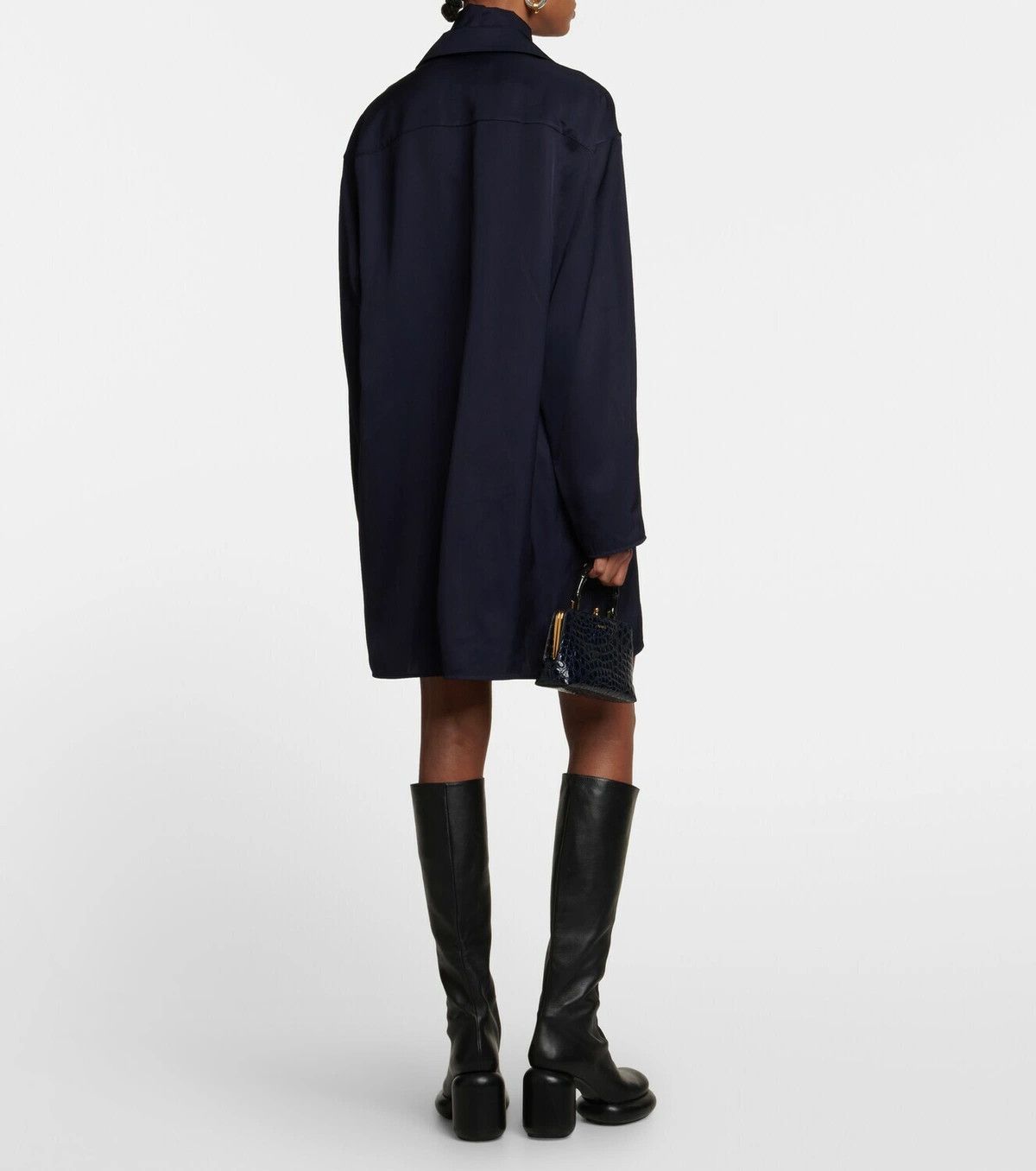Jil Sander o1y0925 Mini Dress in Midnight Blue Size M / US 6-8 / IT 42-44 - 3 Thumbnail